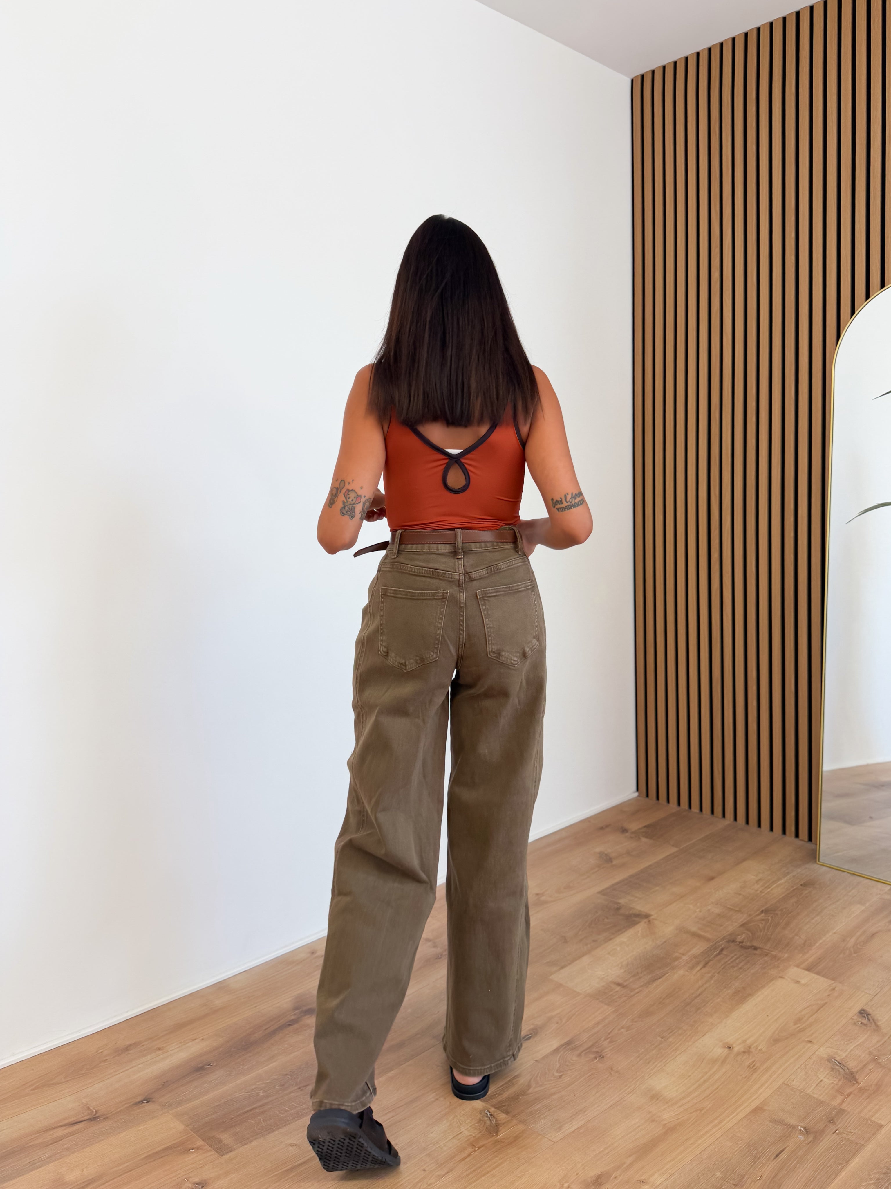 Jeans F32875 - Marrone