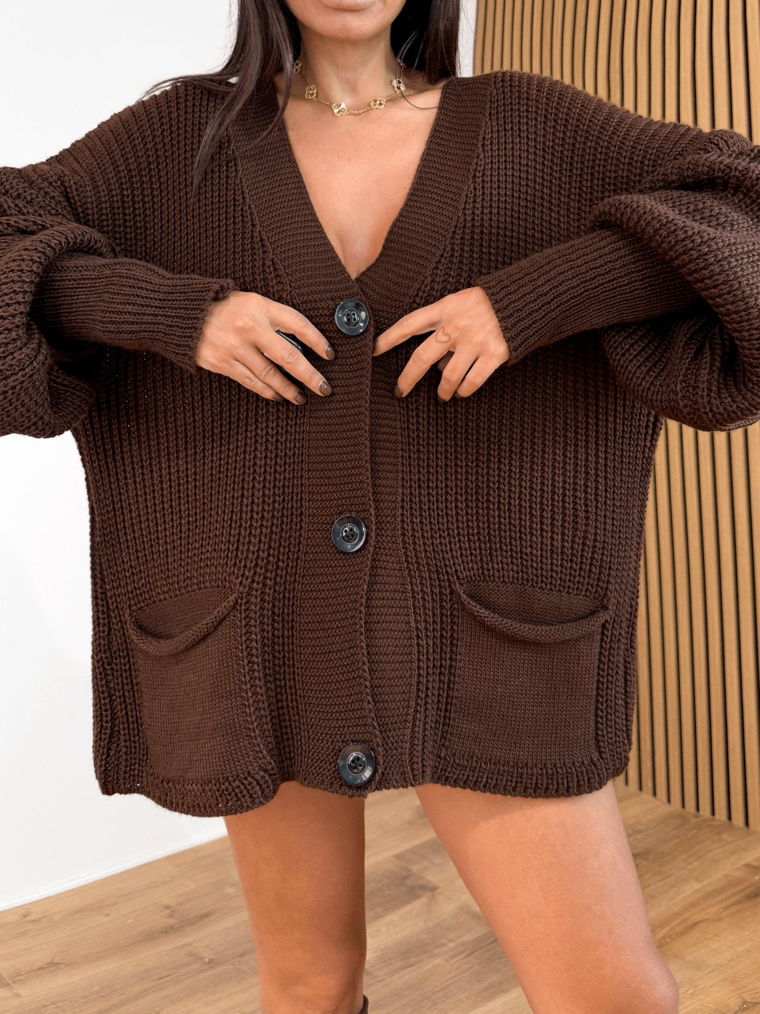 Maxi Cardigan - Marrone - SAINTH