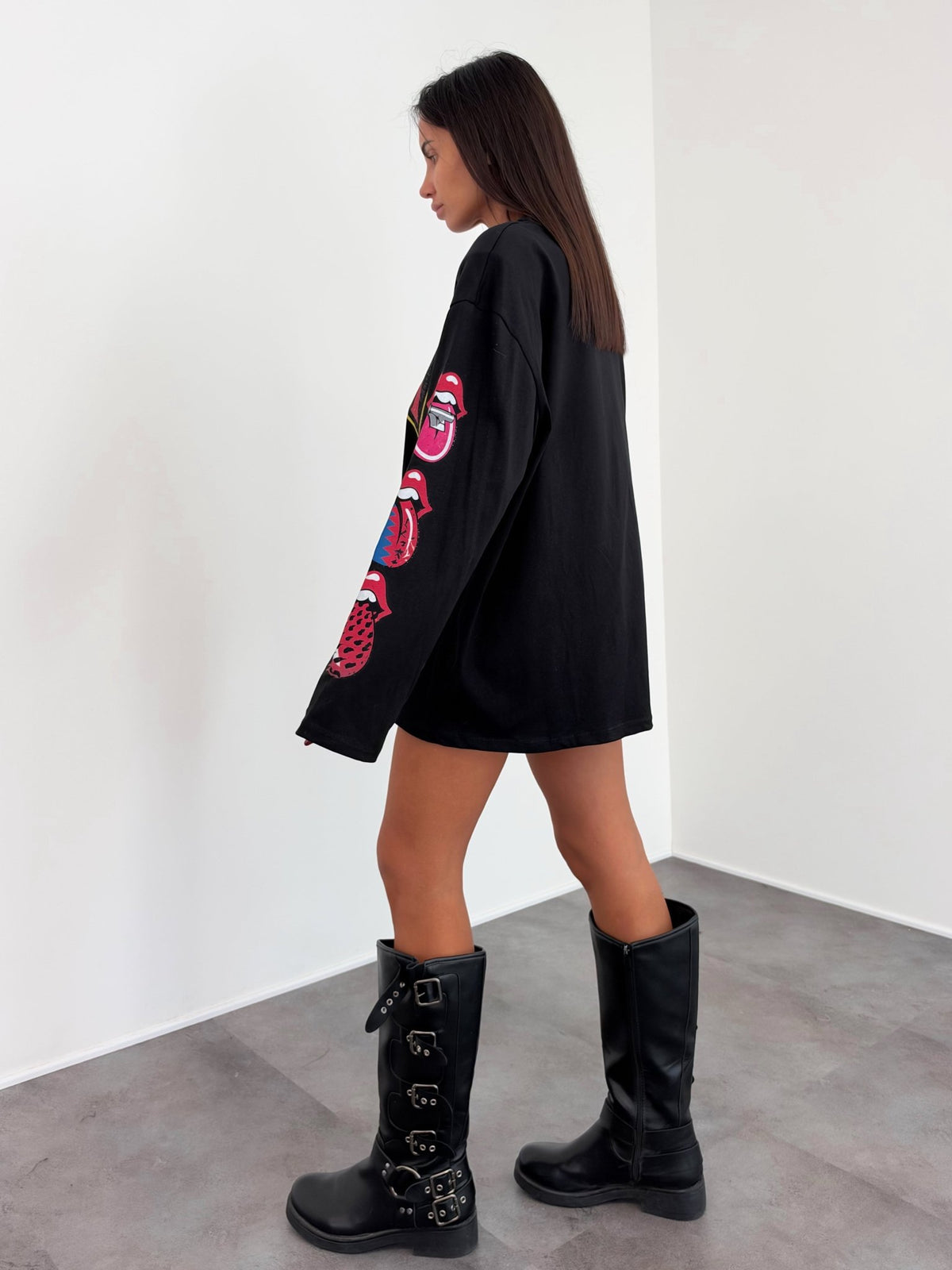 Maxi Maglia Rock - Nera - SAINTH