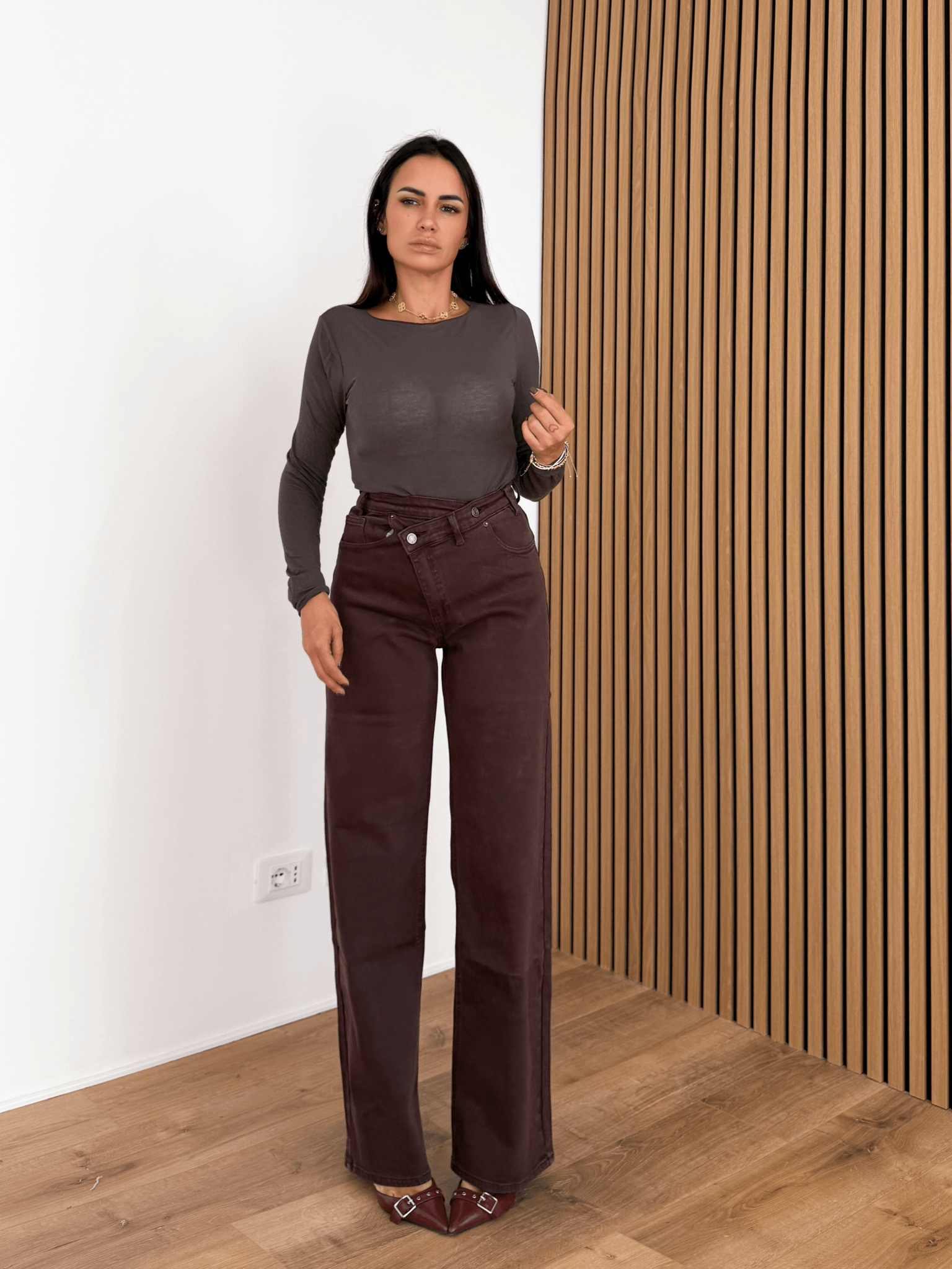 Jeans Irregolare - Marrone - SAINTH