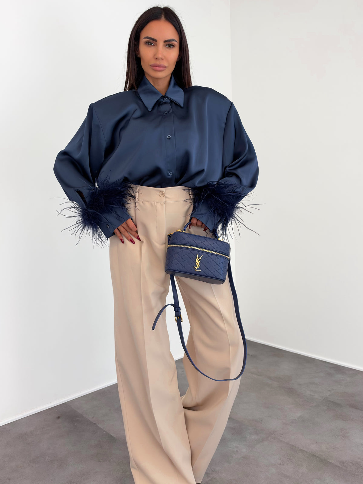 Camicia Plumette - Blu