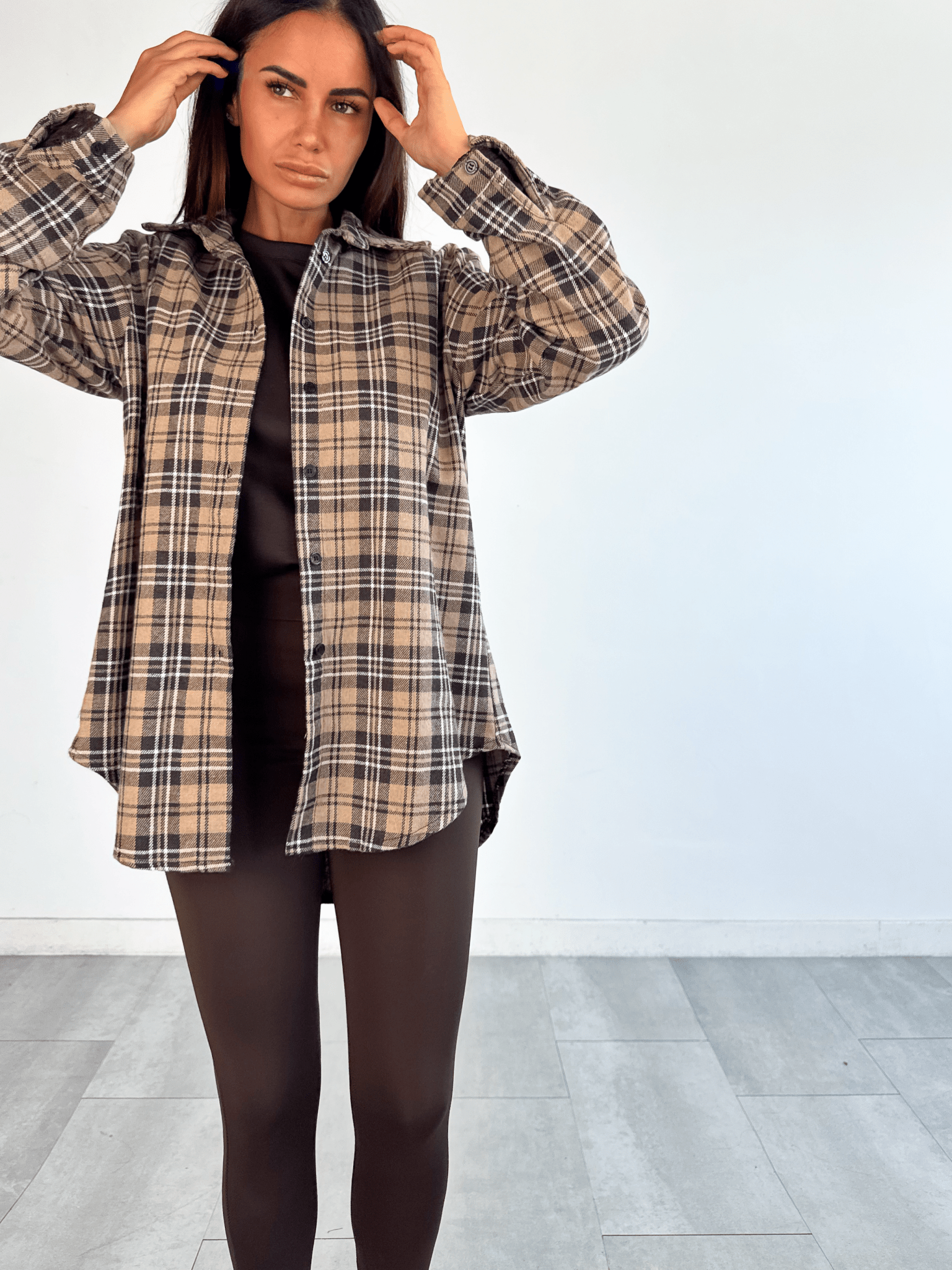 Camicia Wool - Marrone e Biscotto - SAINTH