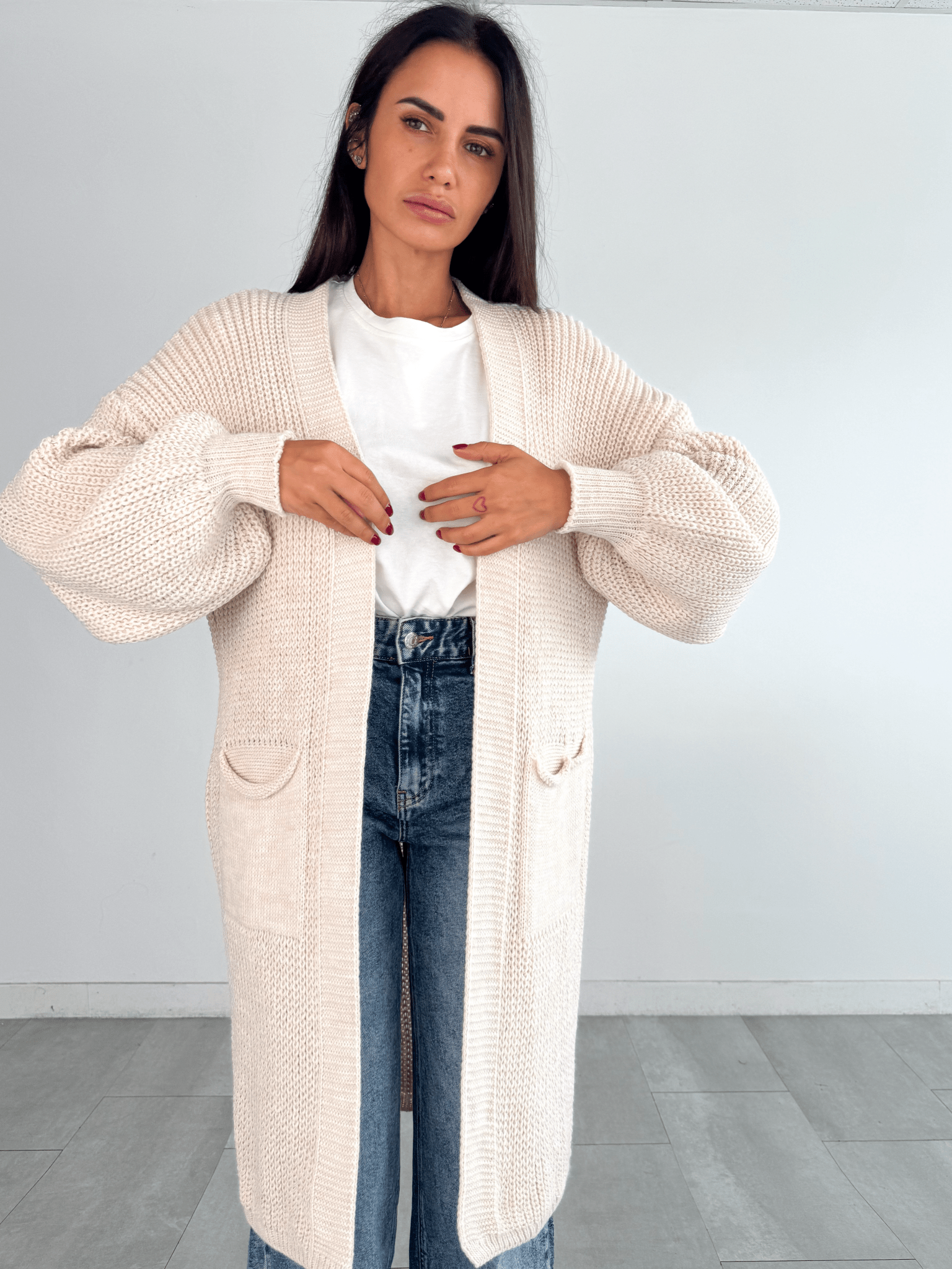 Cardigan Flamingo - Beige - SAINTH