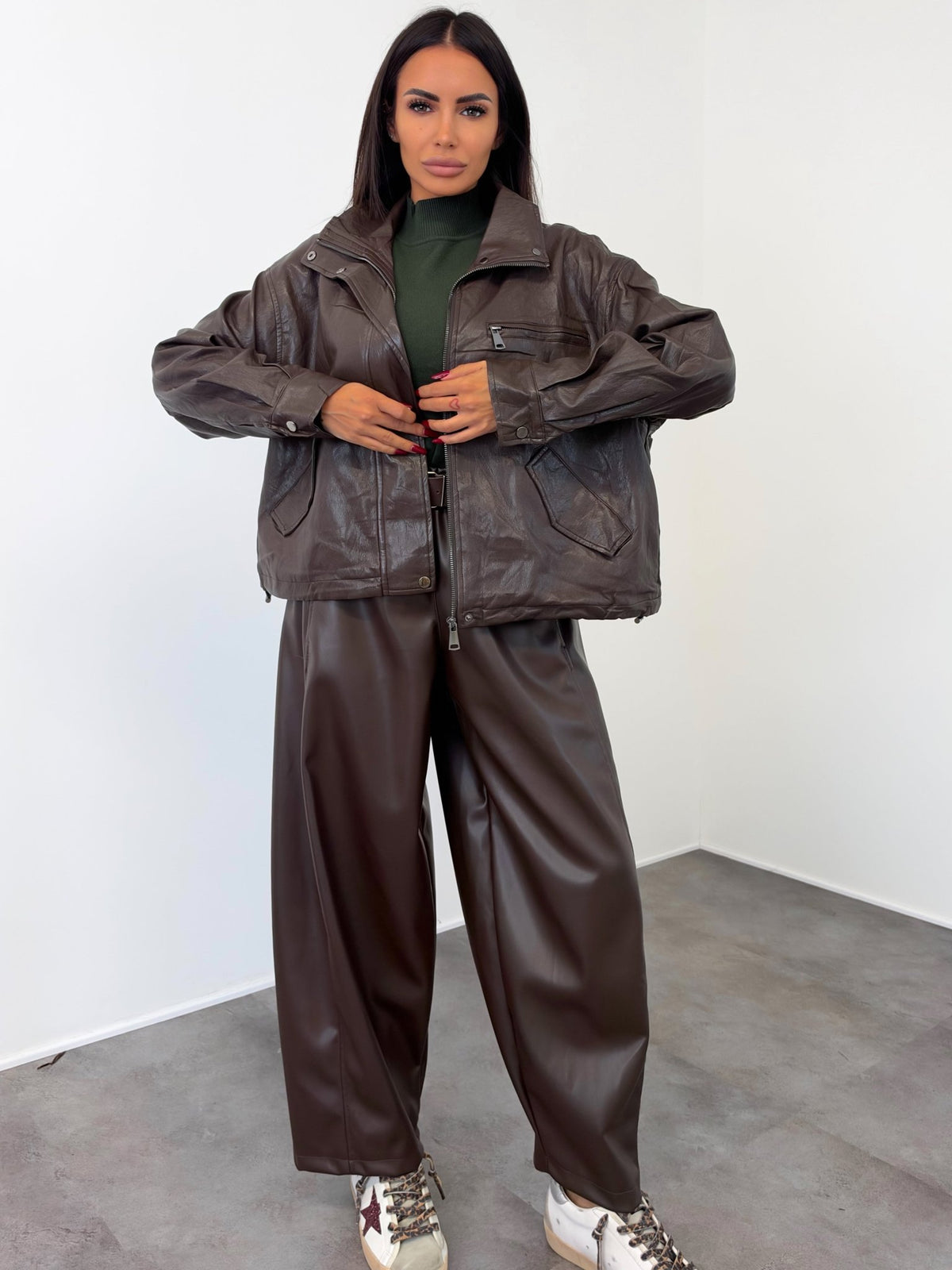 Biker + Gilet Cortina - Marrone - SAINTH