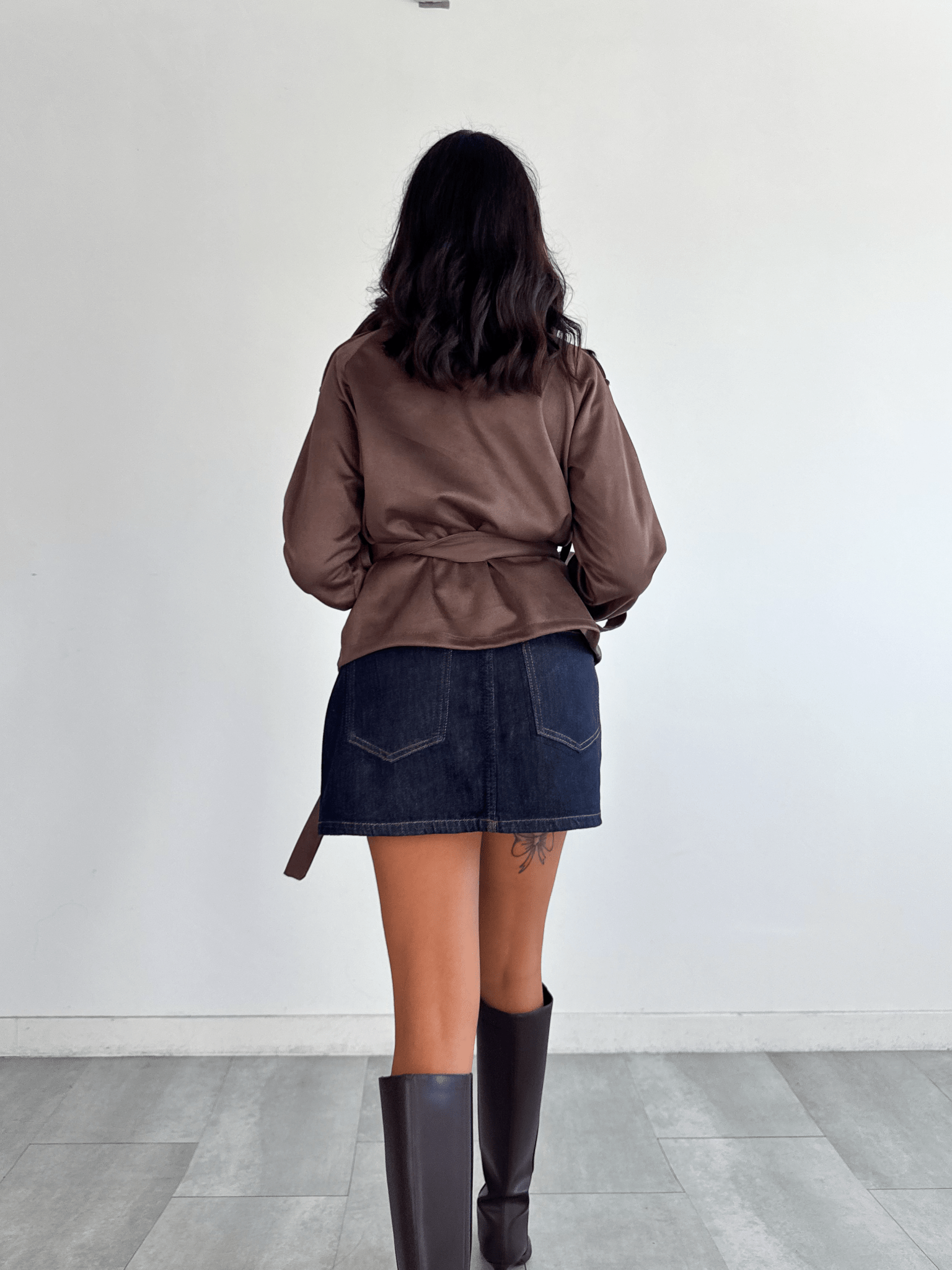 Short Trench Effetto Camoscio - Marrone - SAINTH