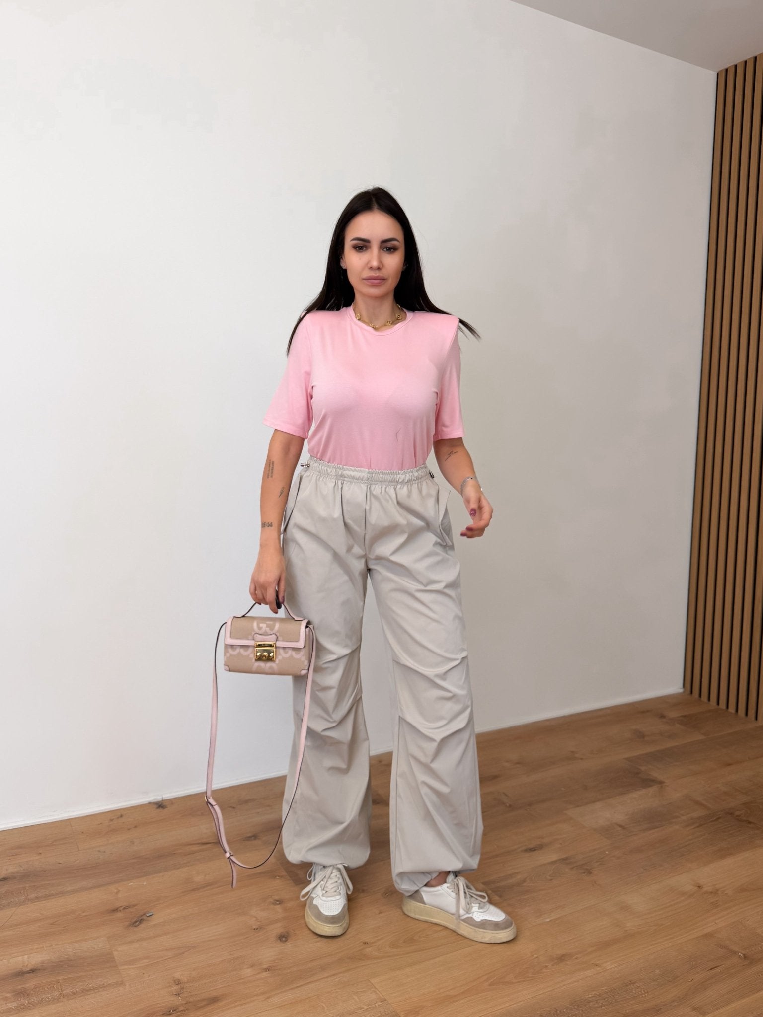 Pantalone Parachute - Beige