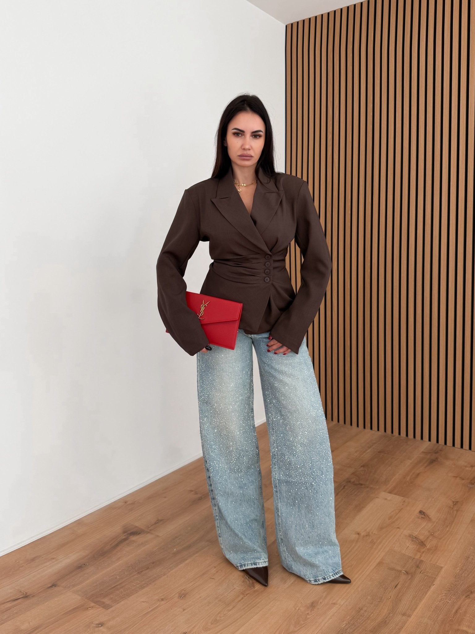 Blazer Corsett - Marrone - SAINTH