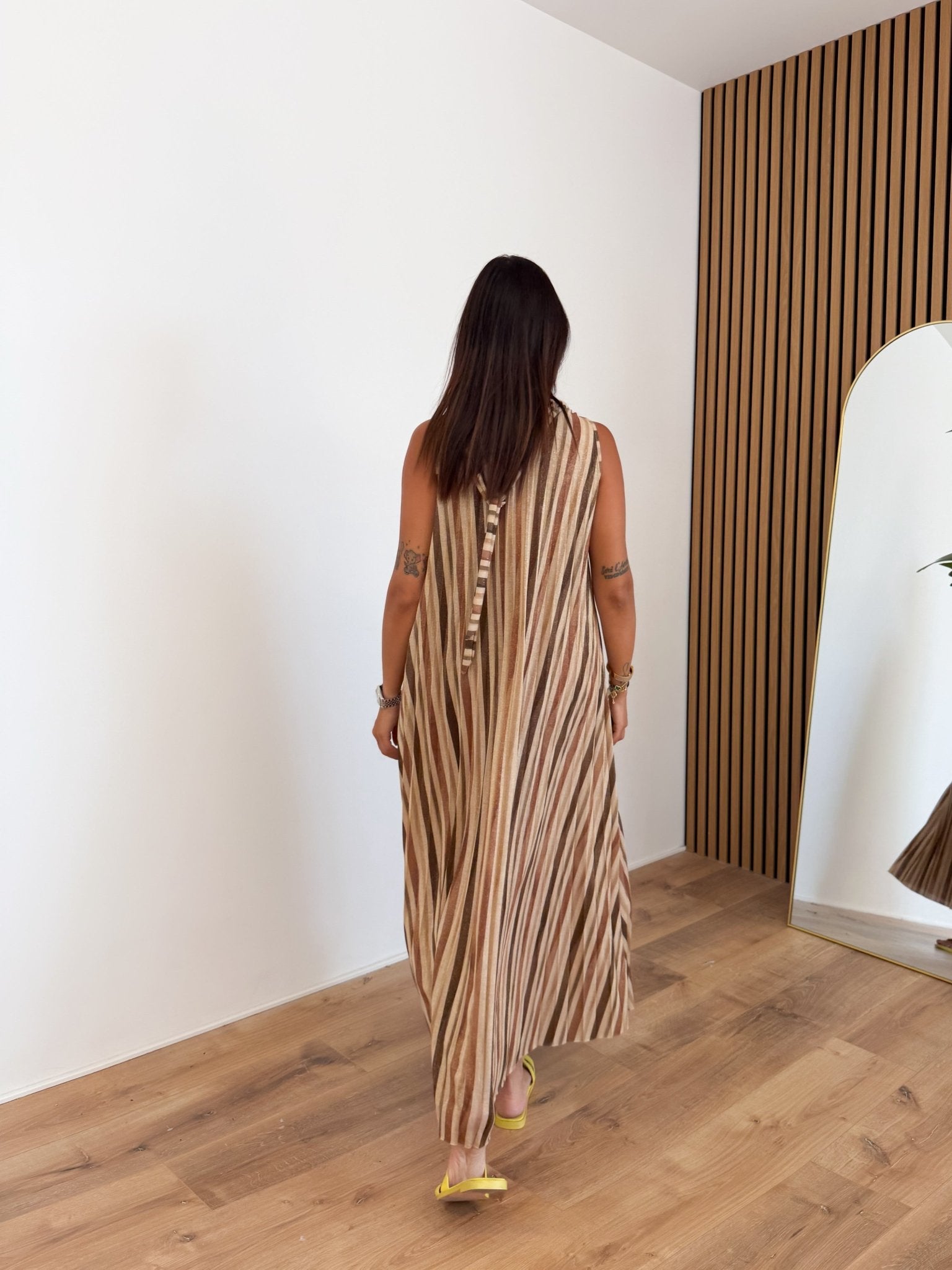 Abito Ventaglio - Marrone Beige - SAINTH