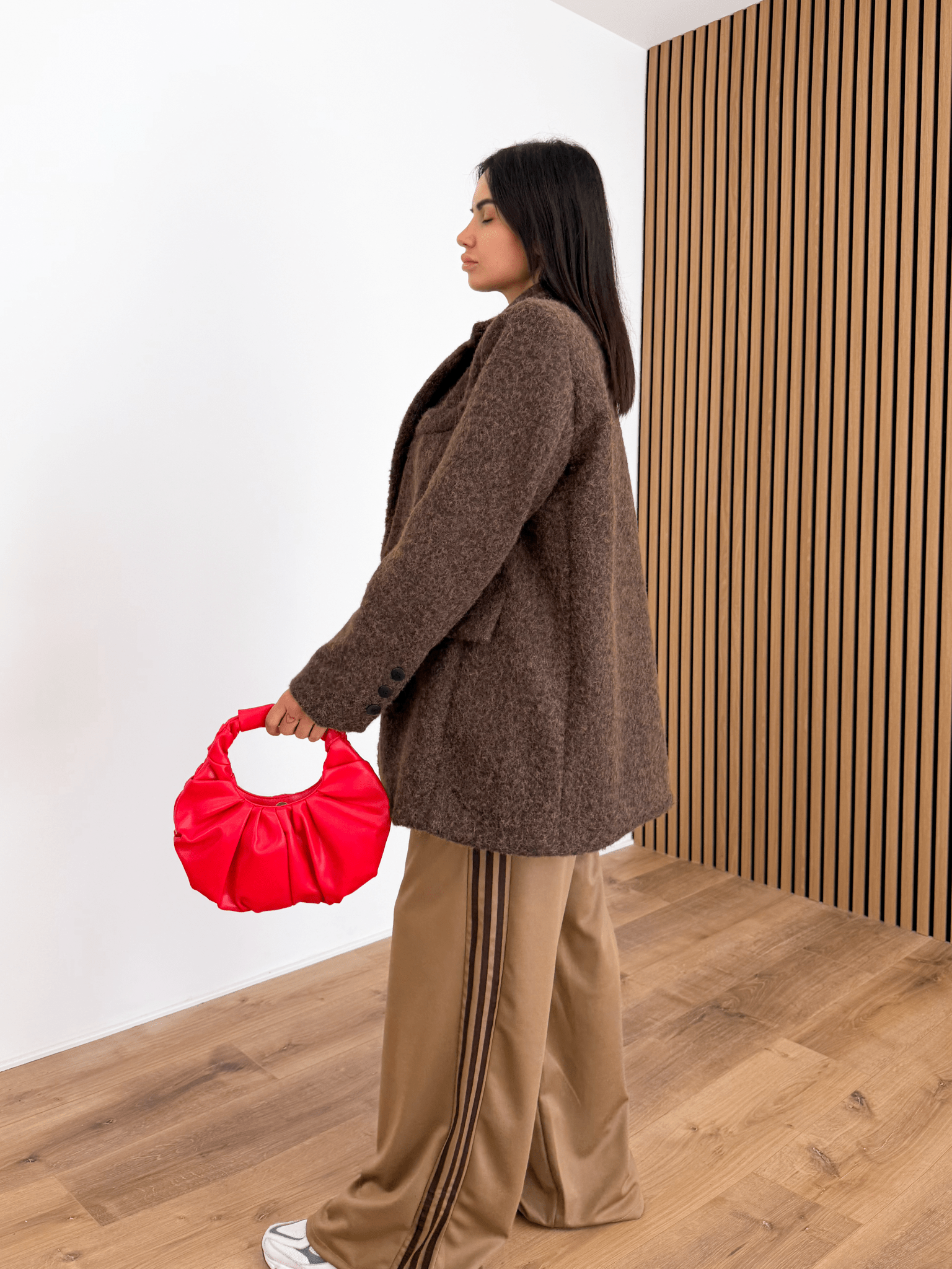 Maxi Camicia Aperture - Marrone - SAINTH