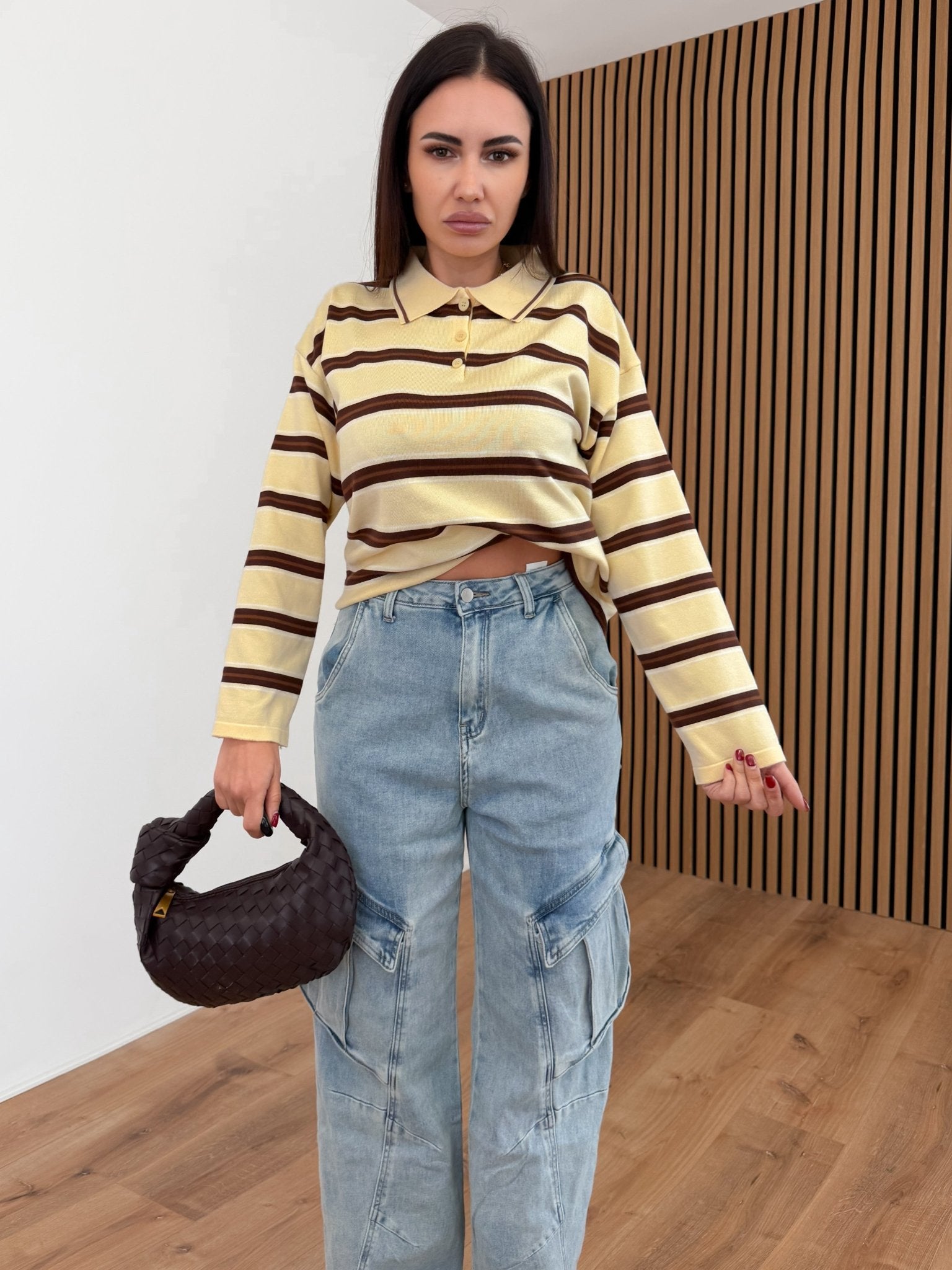 Pull Polo Edit - Gialla e Marrone - SAINTH