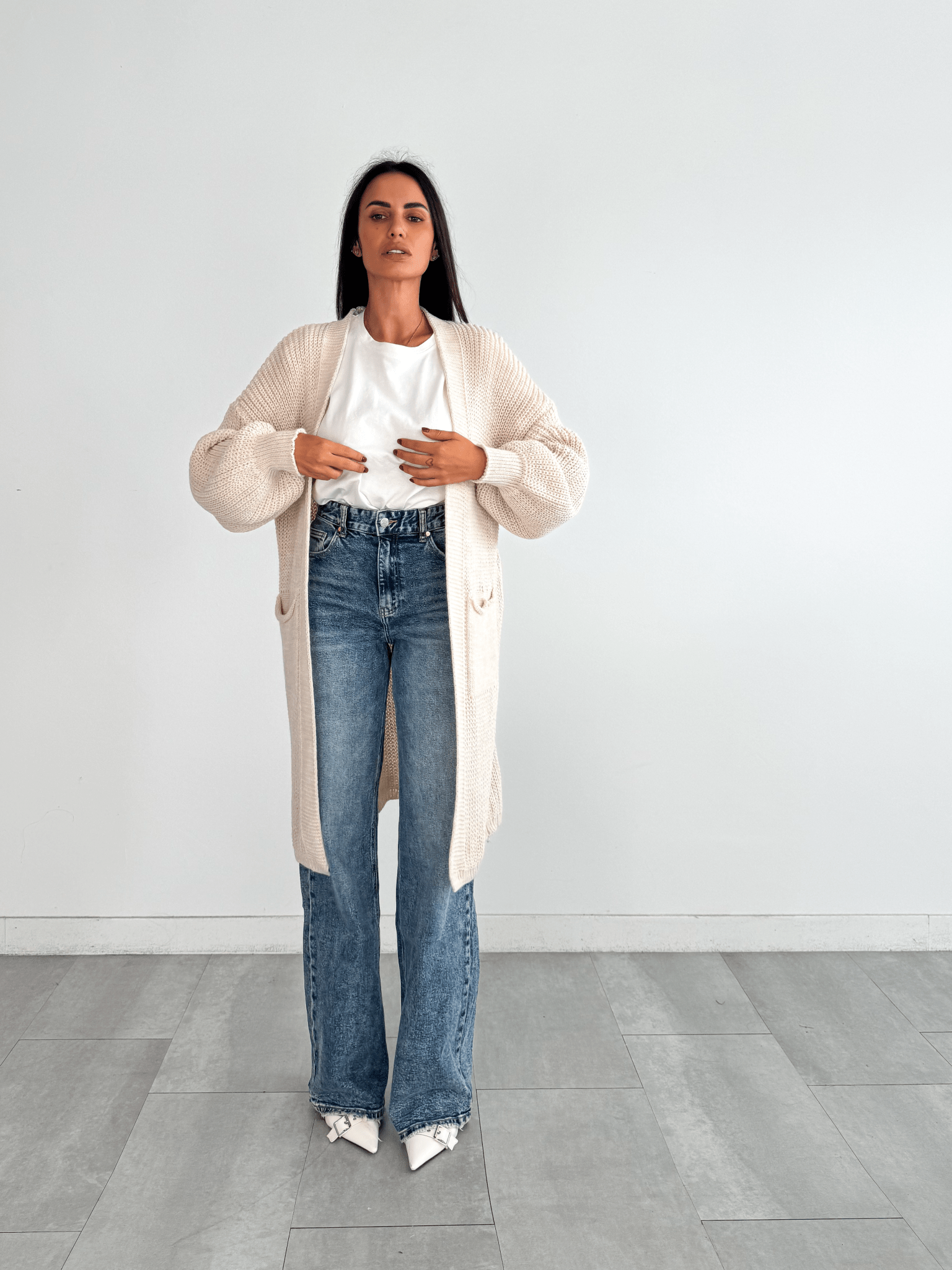 Cardigan Flamingo - Beige - SAINTH