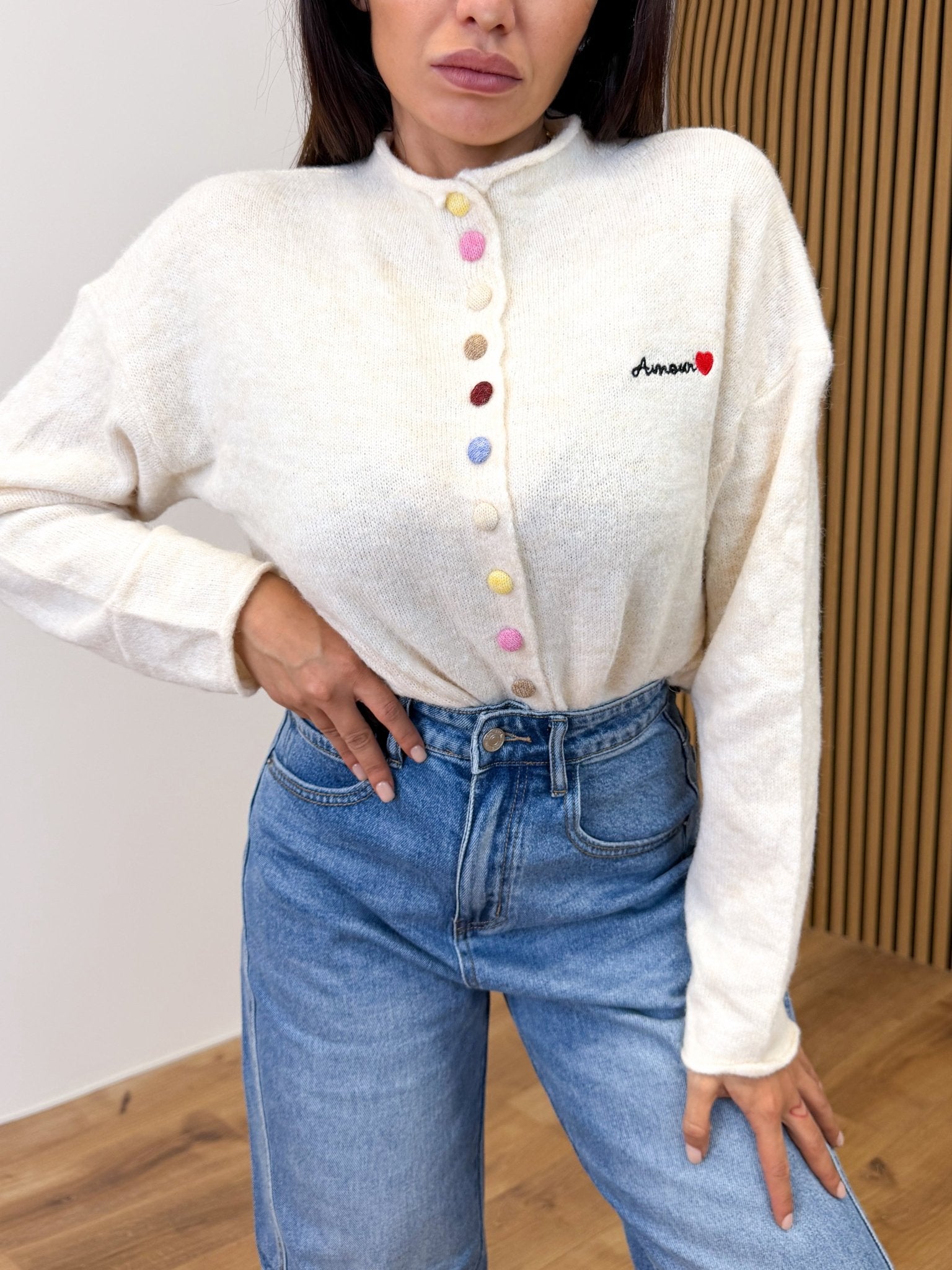 Cardigan Arcobaleno - Panna - SAINTH