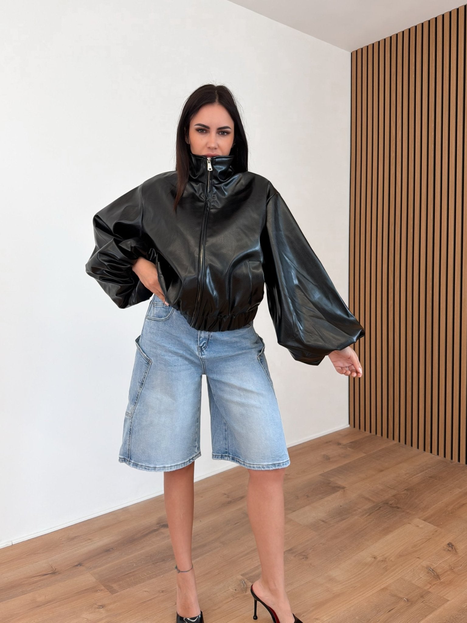 Biker Manica Palloncino - Nero - SAINTH