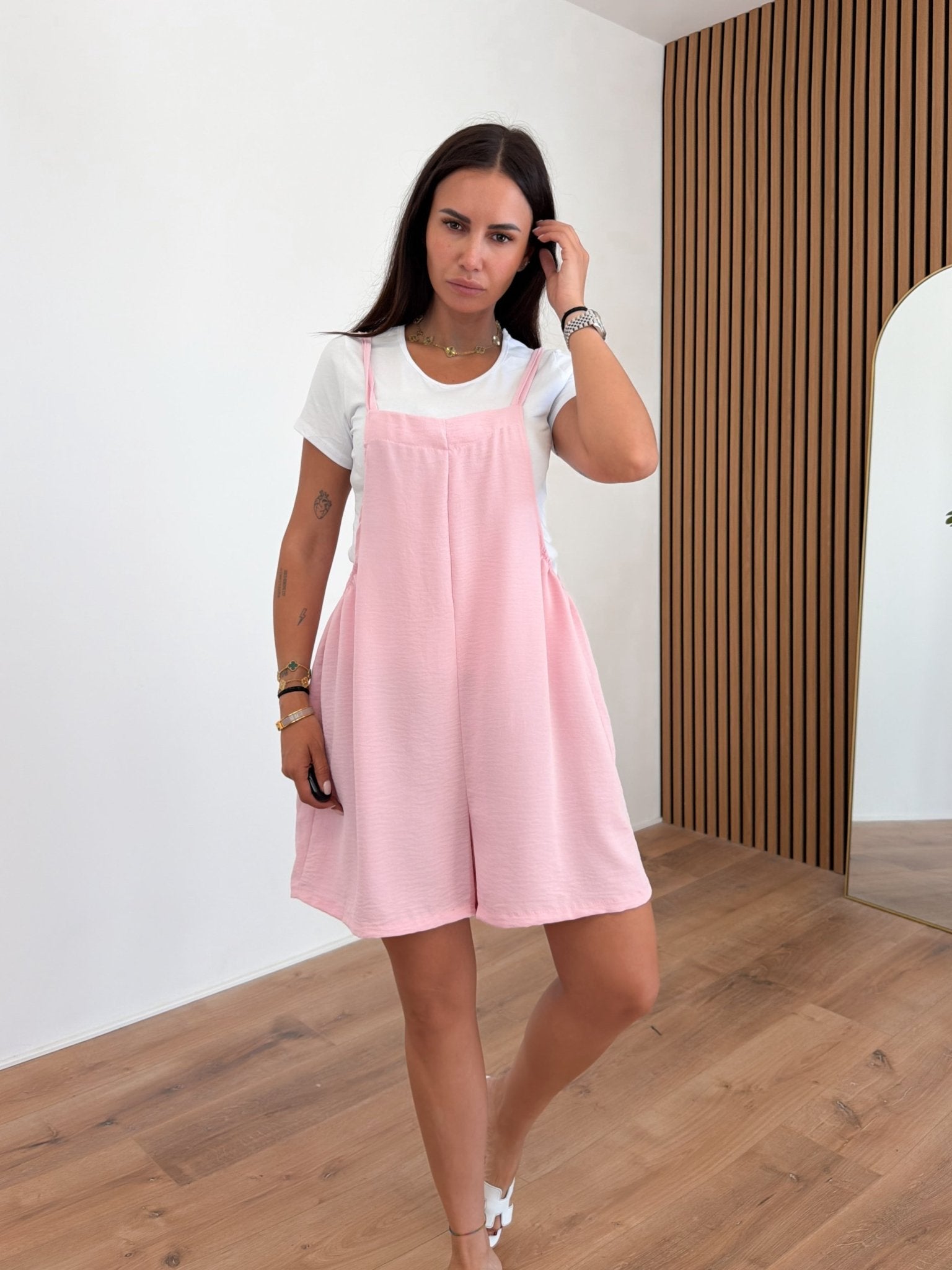 Salopette + T-Shirt Nancy - Rosa - SAINTH