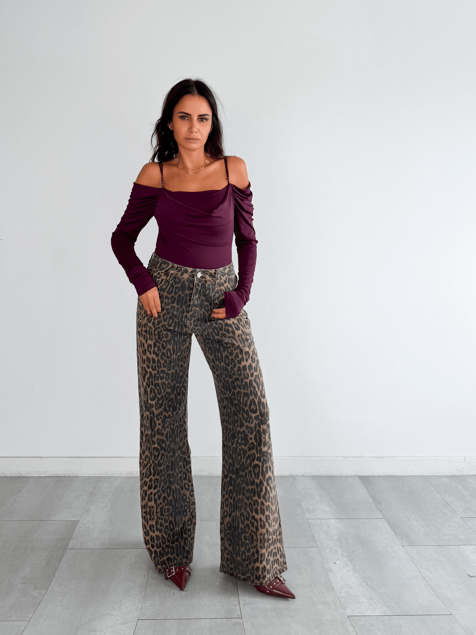 Jeans Leopard - Marrone - SAINTH