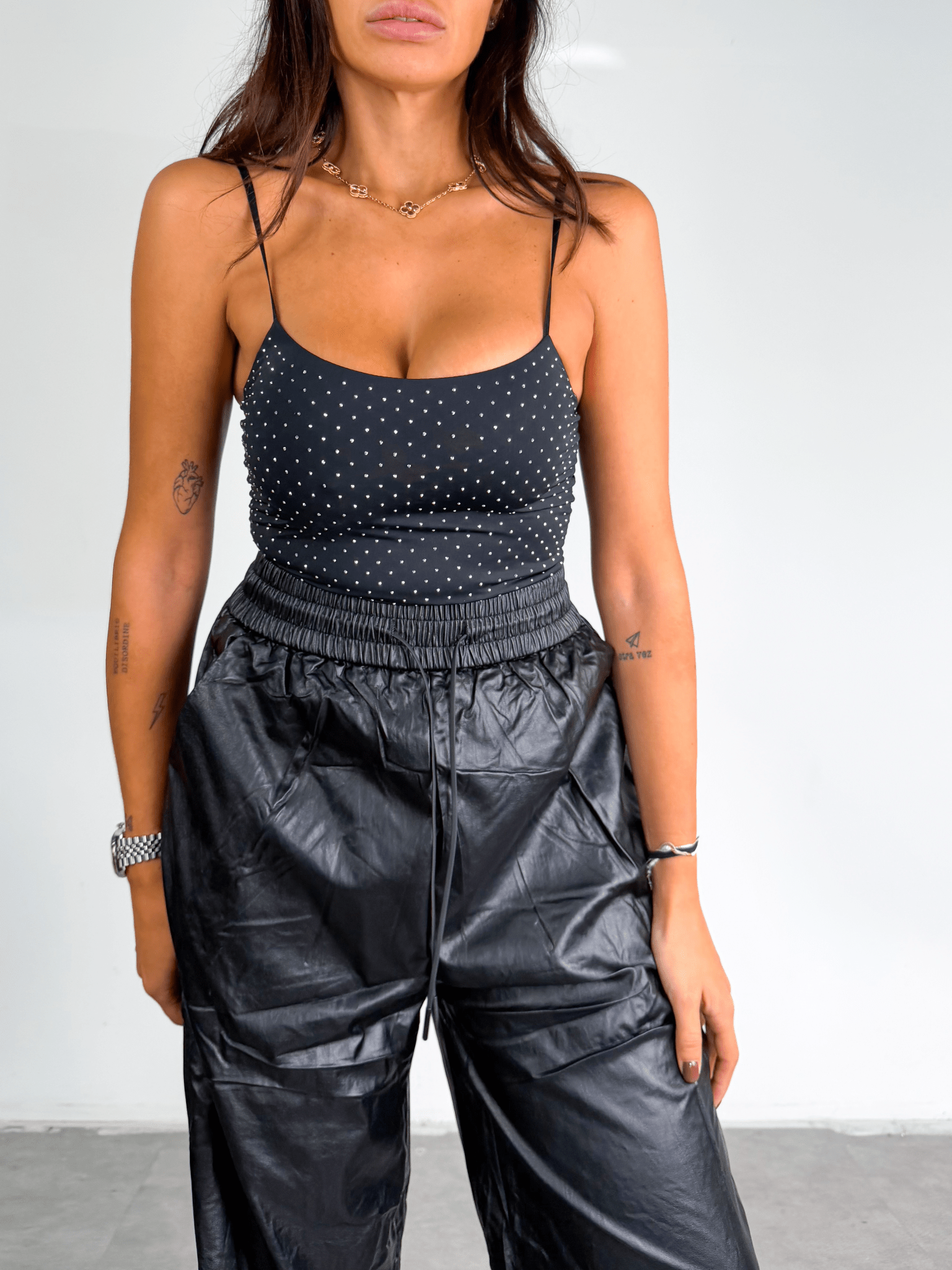 Pantalone Energy Ecopelle - Nero - SAINTH