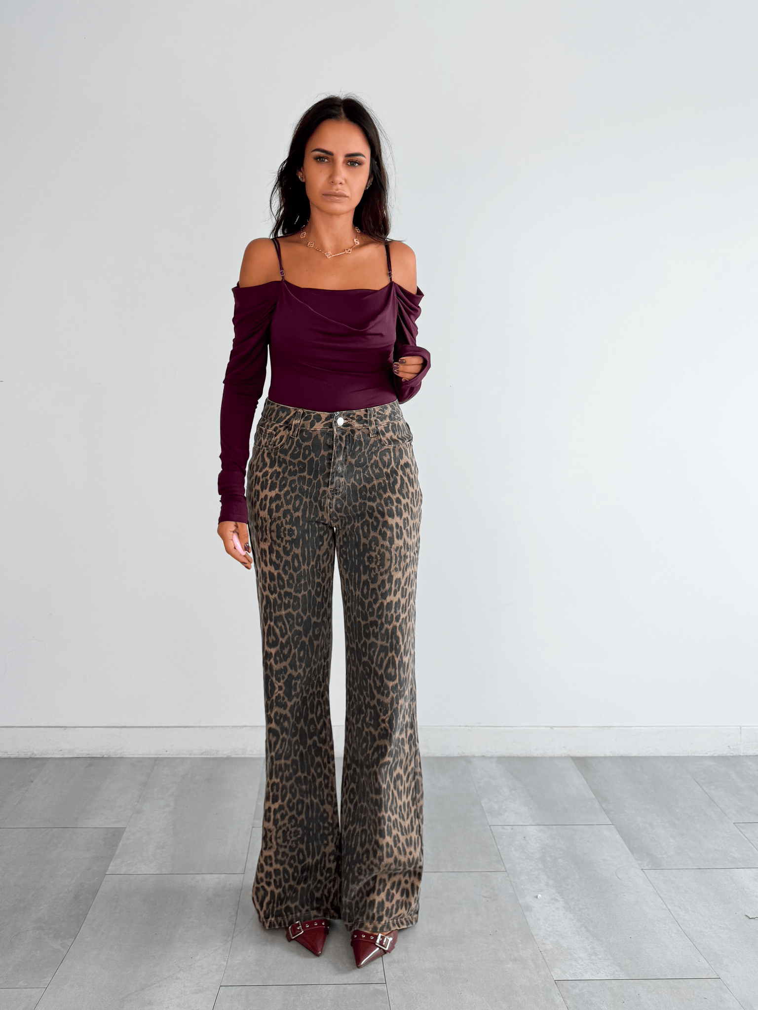 Jeans Leopard - Marrone - SAINTH