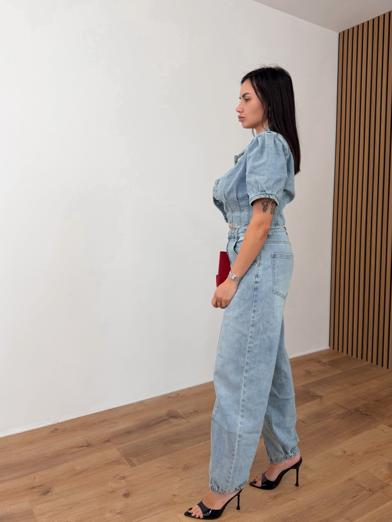 Giacca Crop - Denim - SAINTH