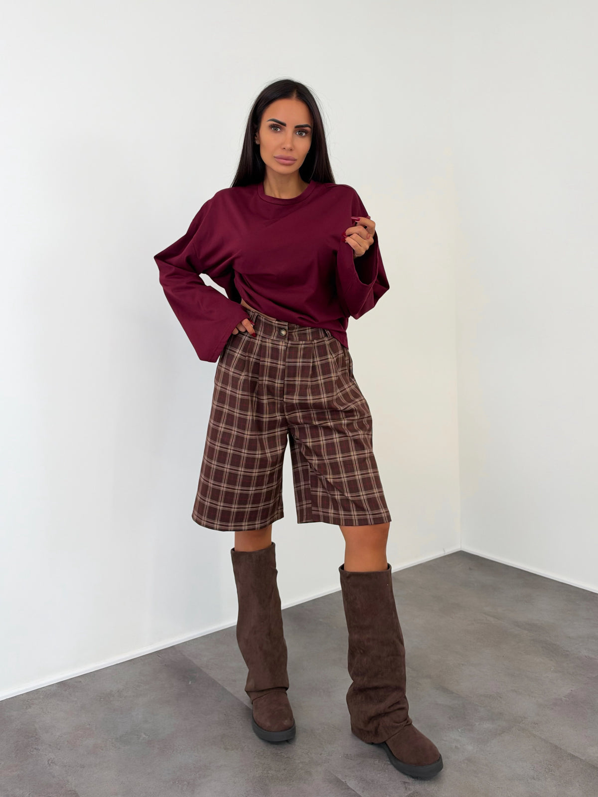 Bermuda Plaid - Marrone