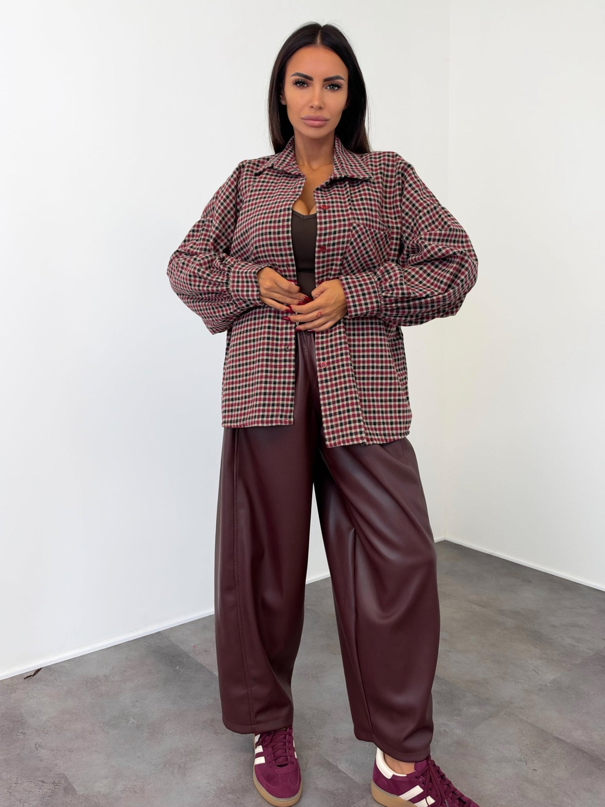 Camicia Factory - Bordeaux Burro Nera - SAINTH