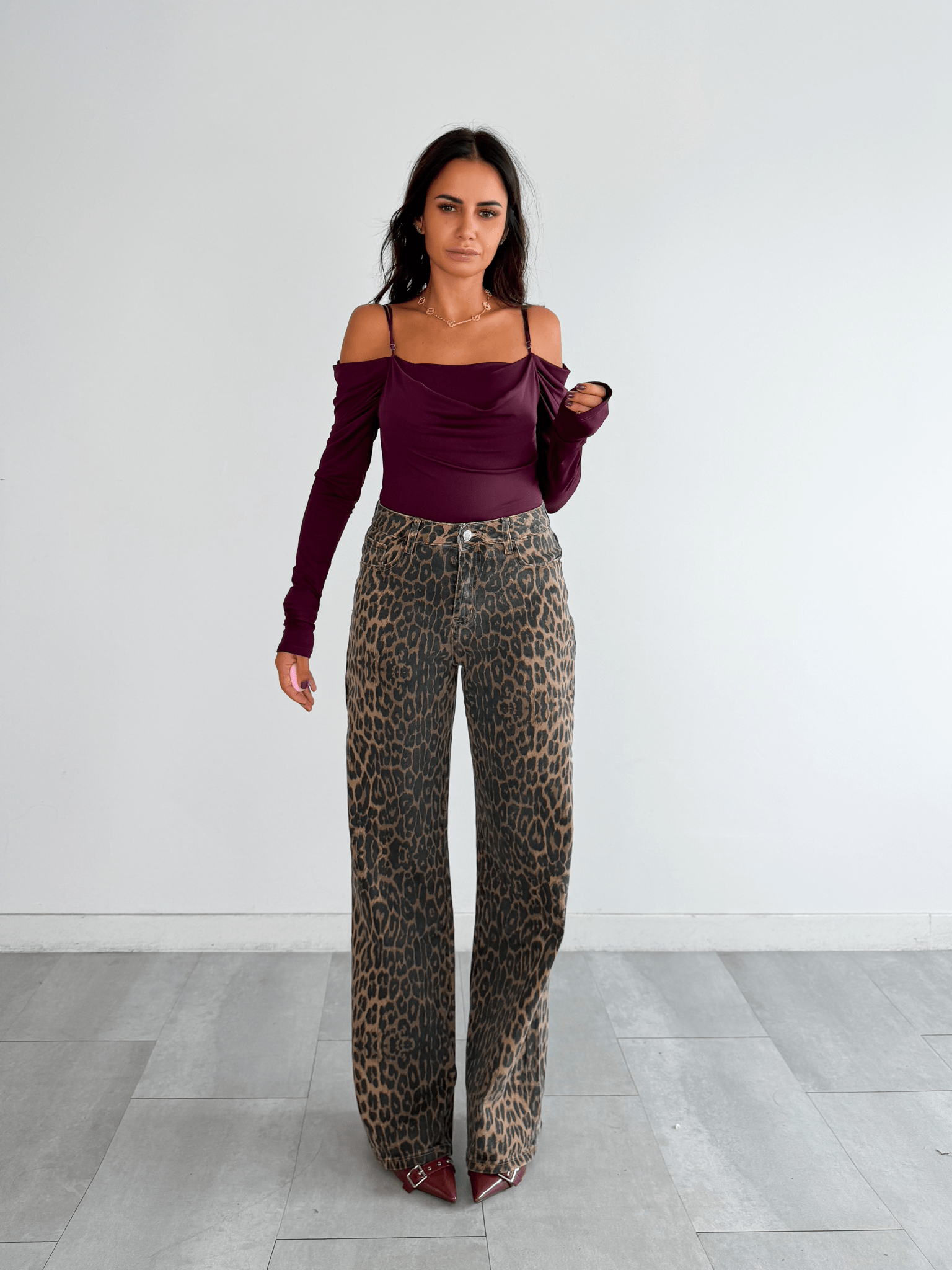 Jeans Leopard - Marrone - SAINTH