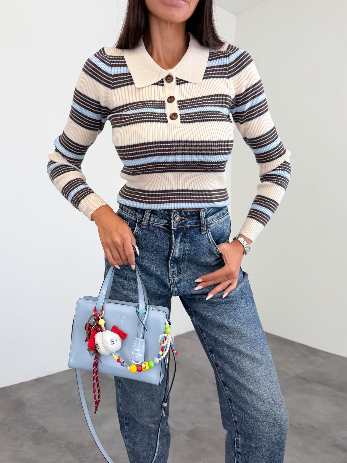 Pull Multirighe - Burro - SAINTH