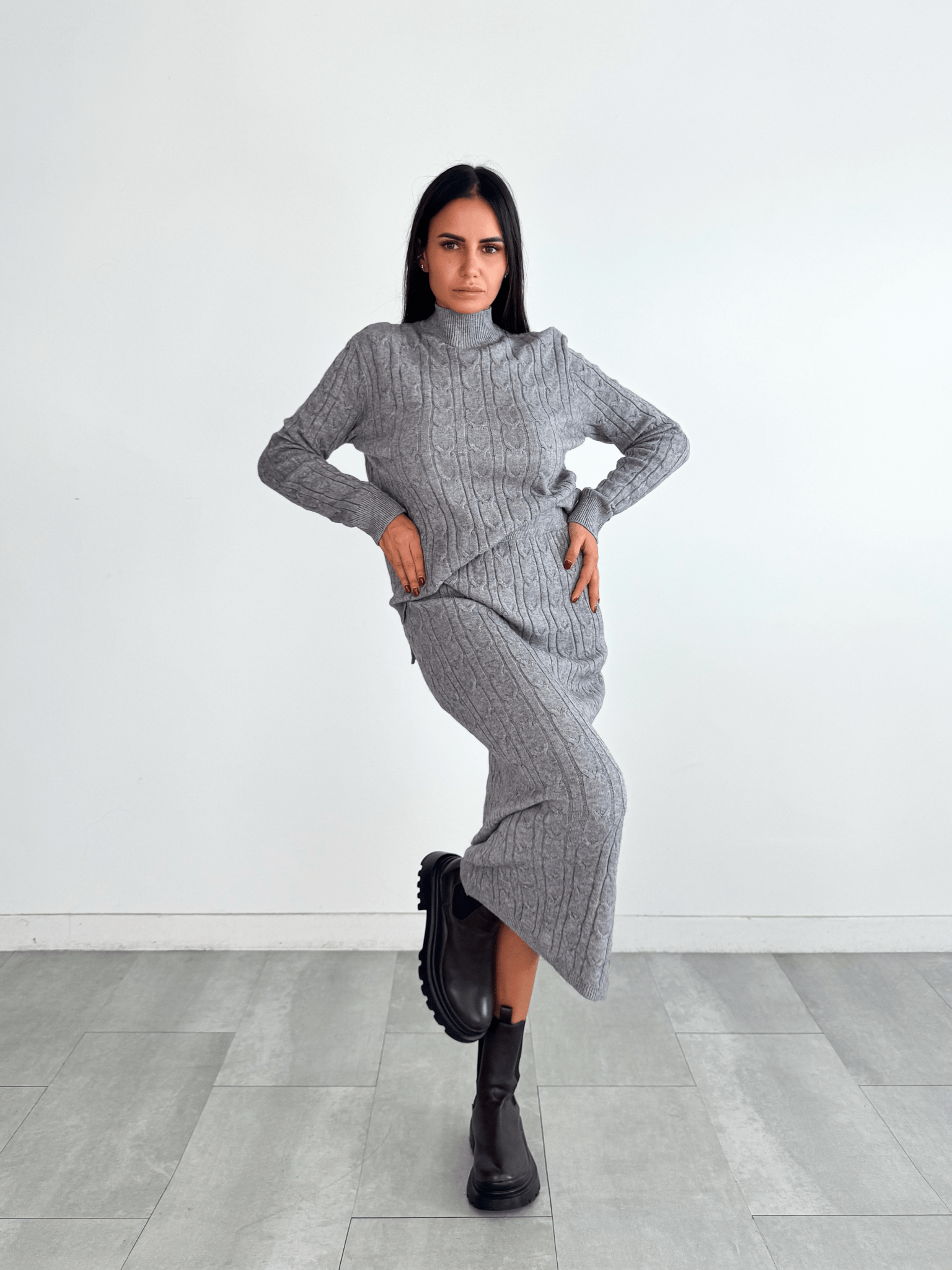 Coordinato Braided - Grigio - SAINTH