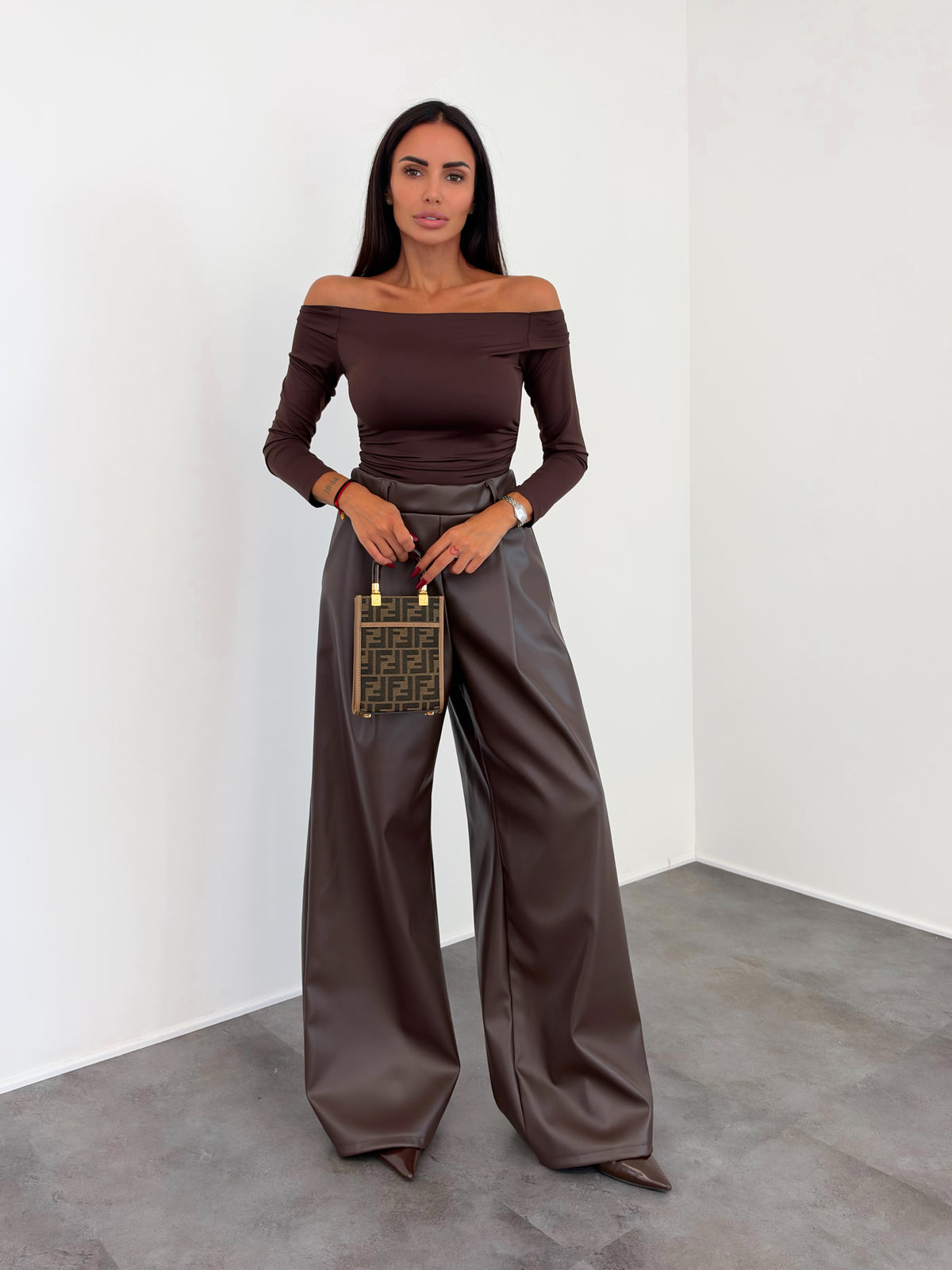 Pantalone Fluid - Marrone
