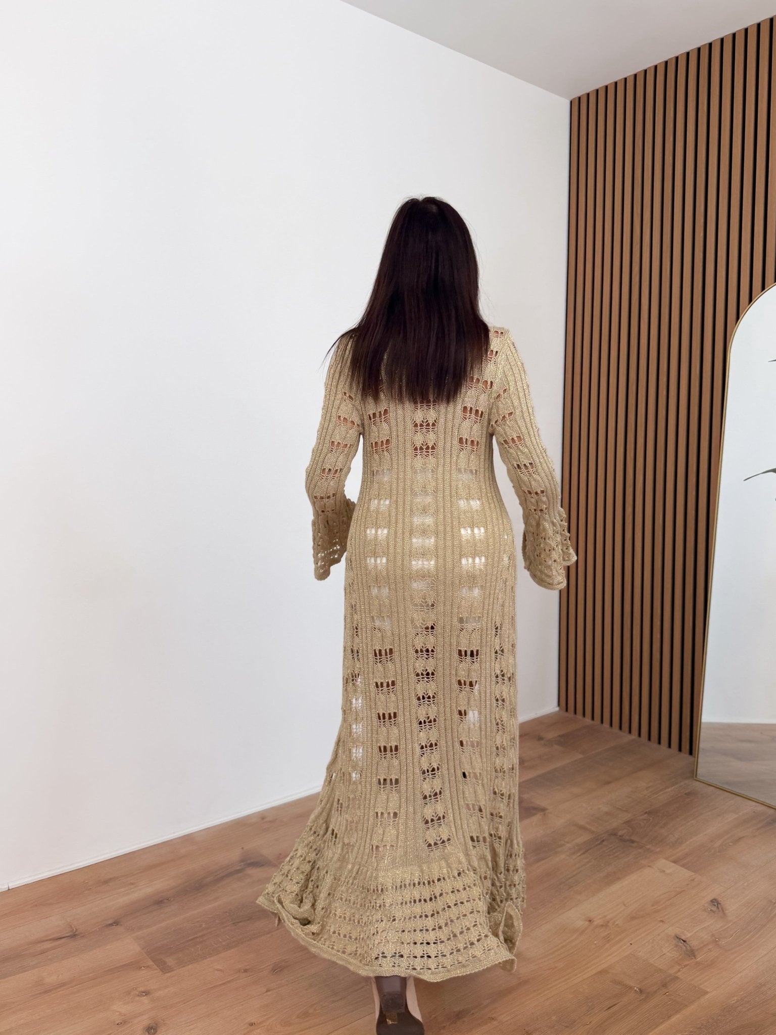 Cardigan Microbrillo - Oro - SAINTH