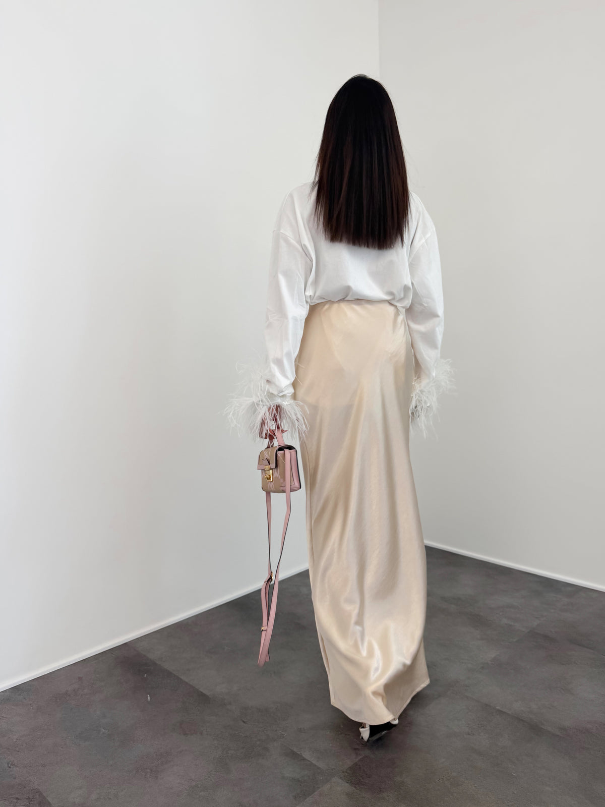 Maxi Maglia Piume - Bianca