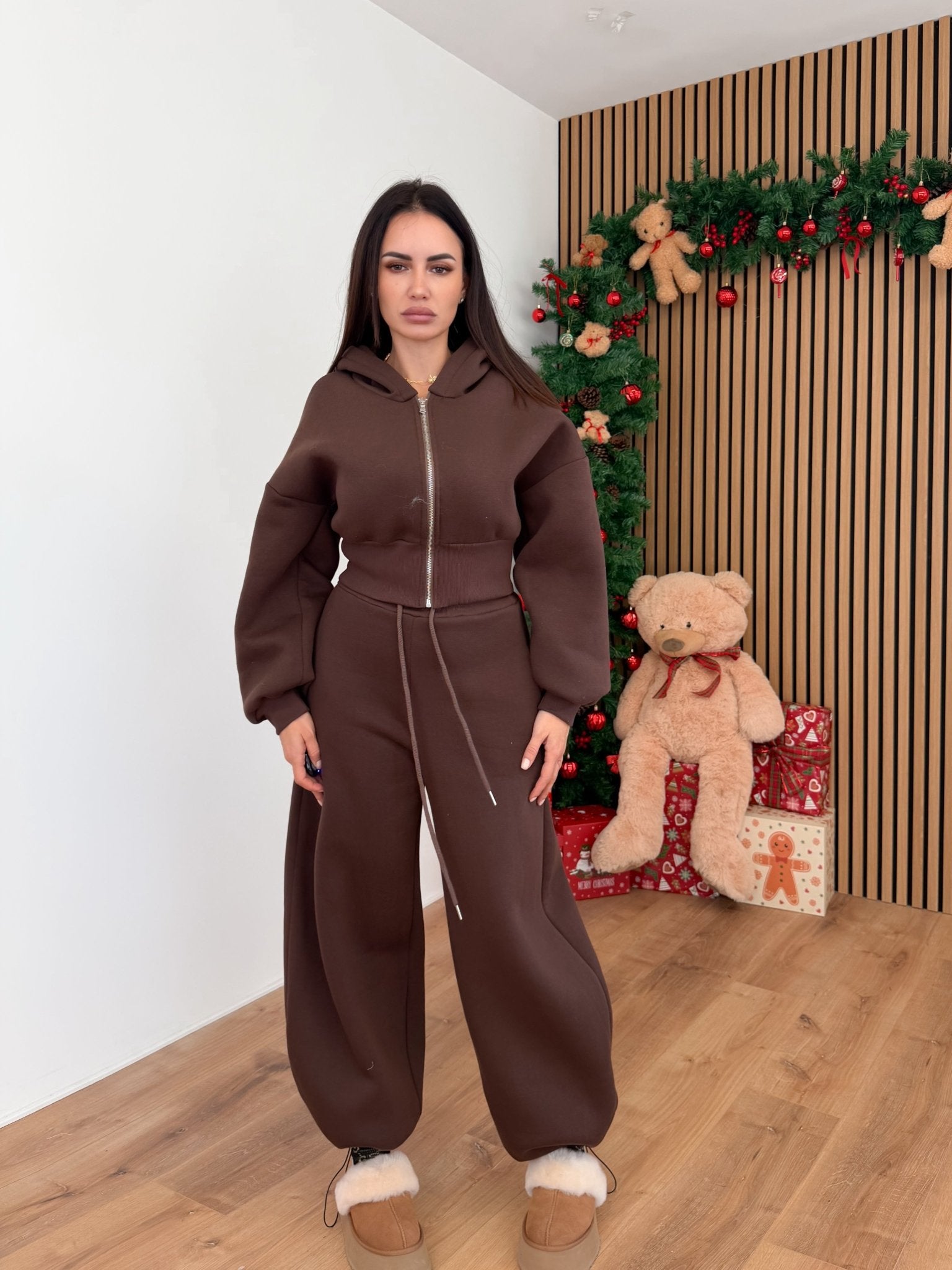 Felpa Zip Foxy - Marrone - SAINTH