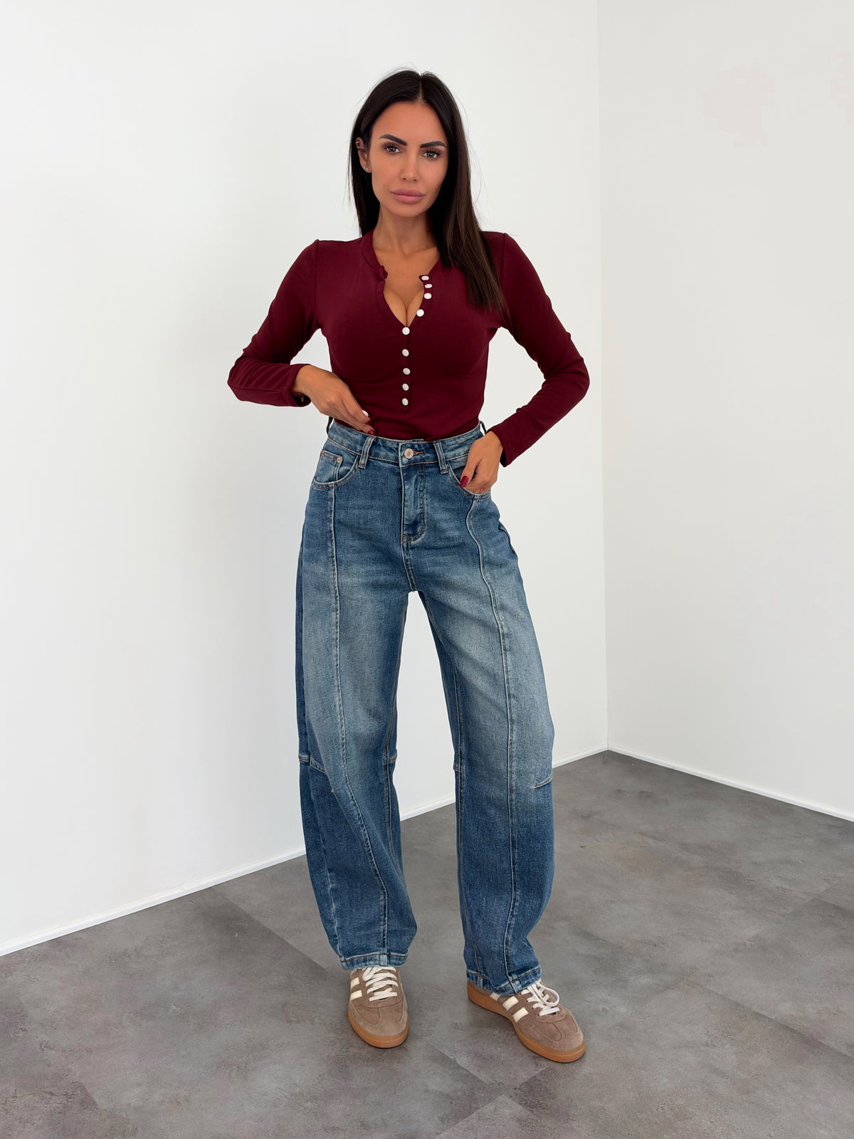 Maglia Serafino - Bordeaux