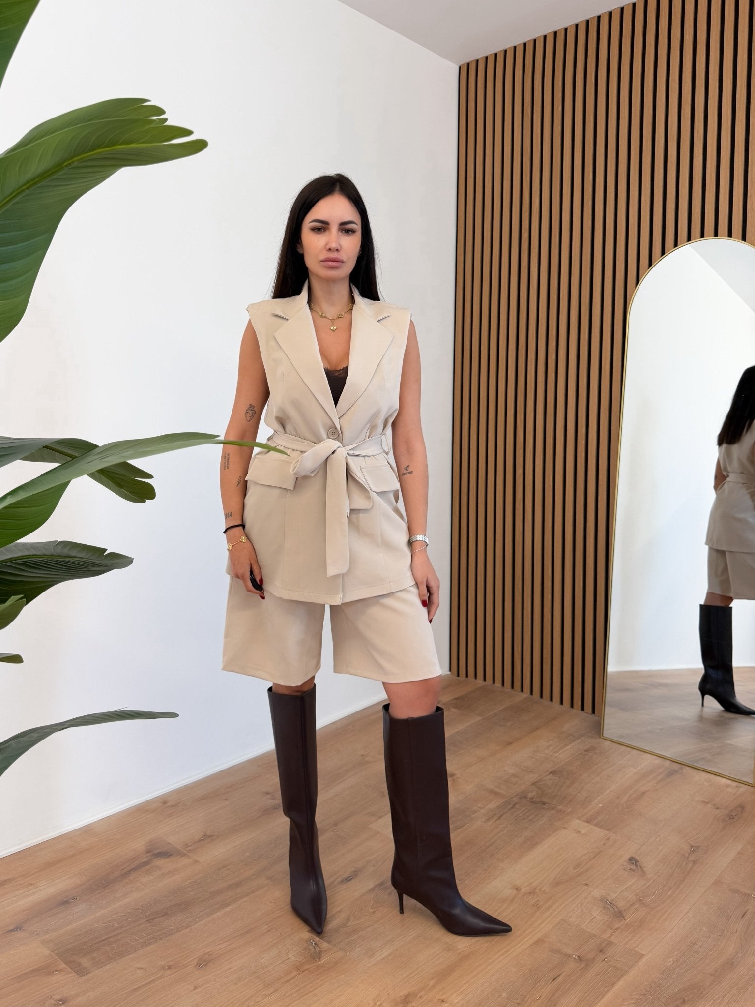 Coordinato Bermuda - Beige - SAINTH