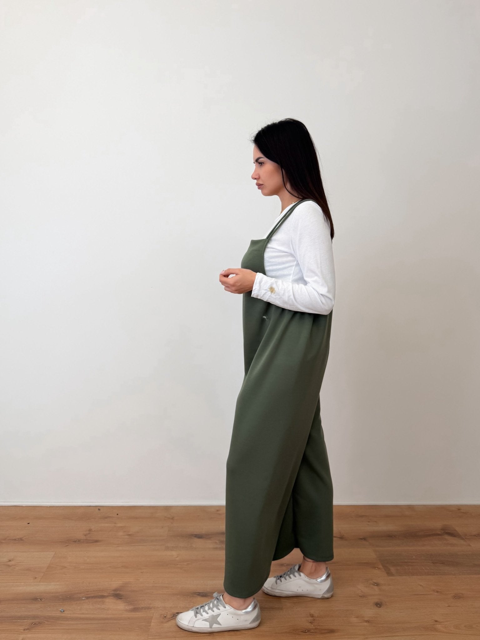 Salopette + Maglietta - Army Green - SAINTH