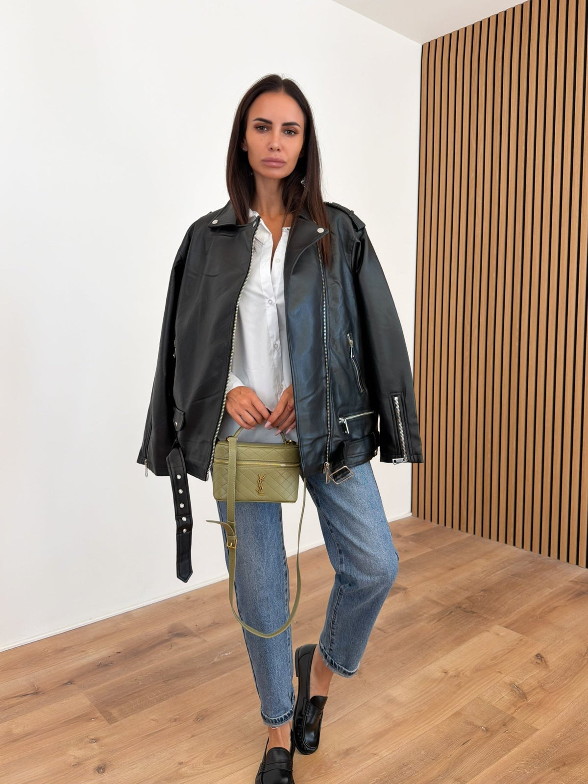 Giacca Biker Over - Nero - SAINTH