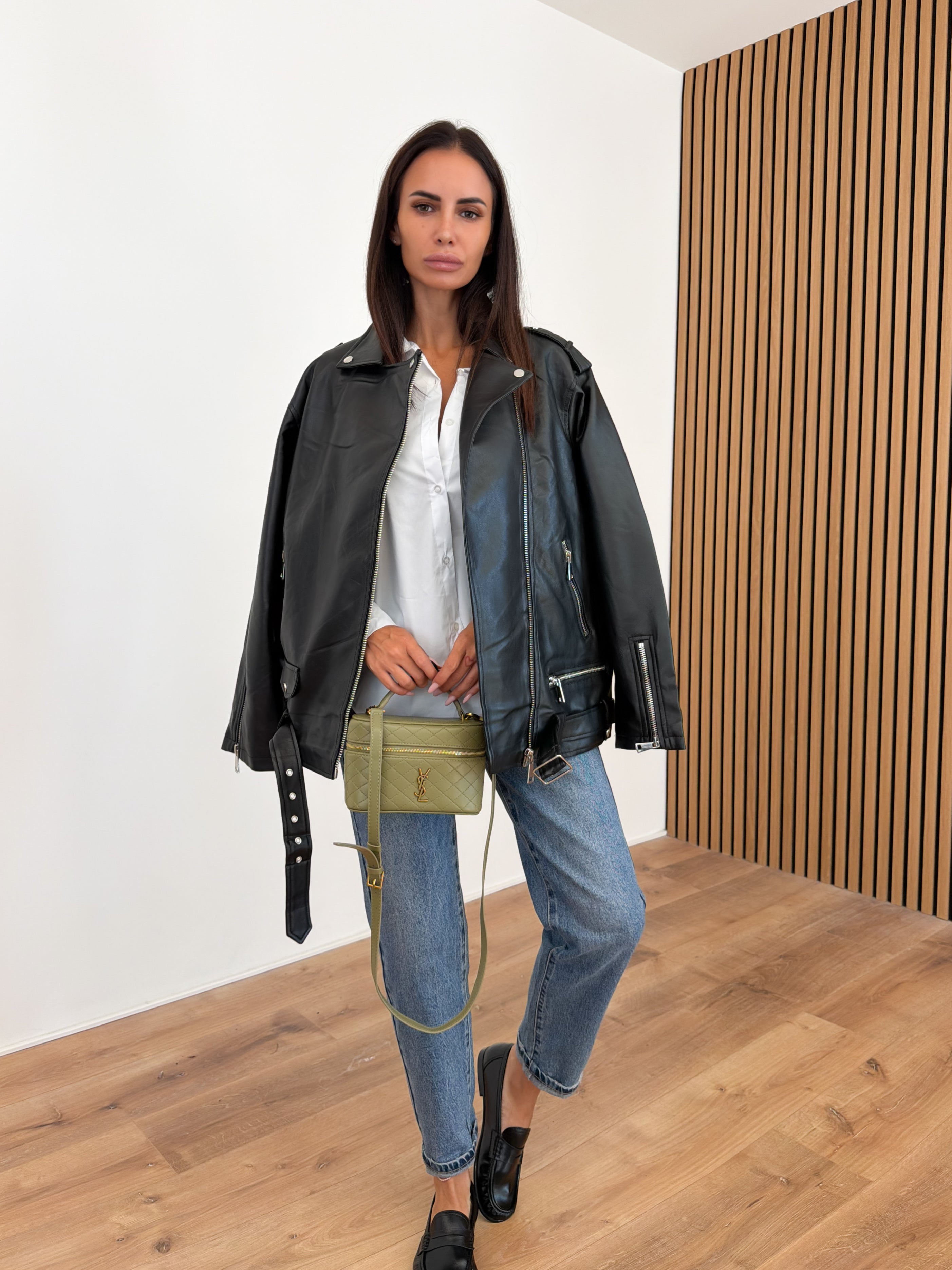 Giacca Biker Over - Nero