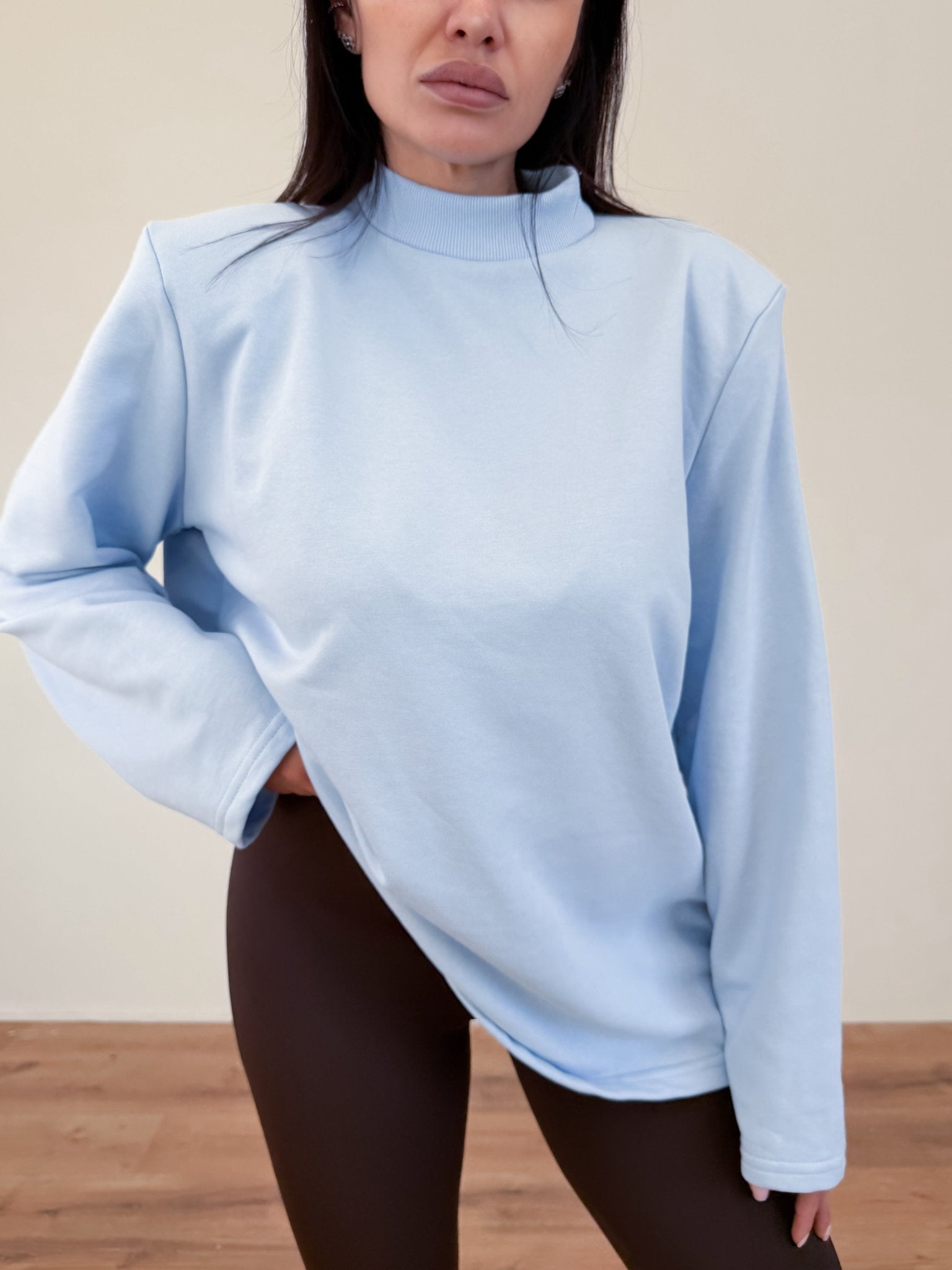 Felpa Maxi Spalla - Celeste - SAINTH