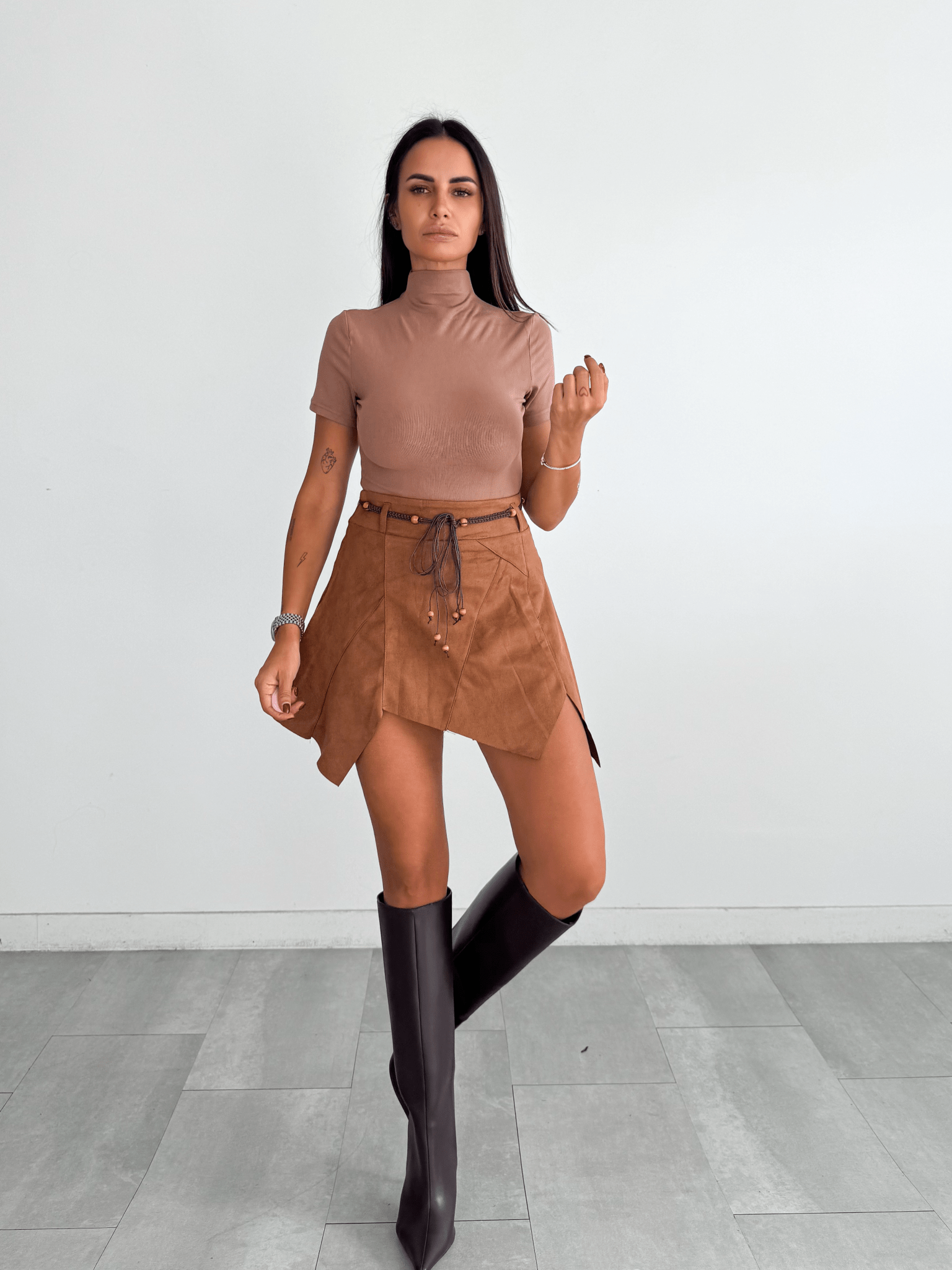 Gonna Tribale Camoscio - Camel - SAINTH