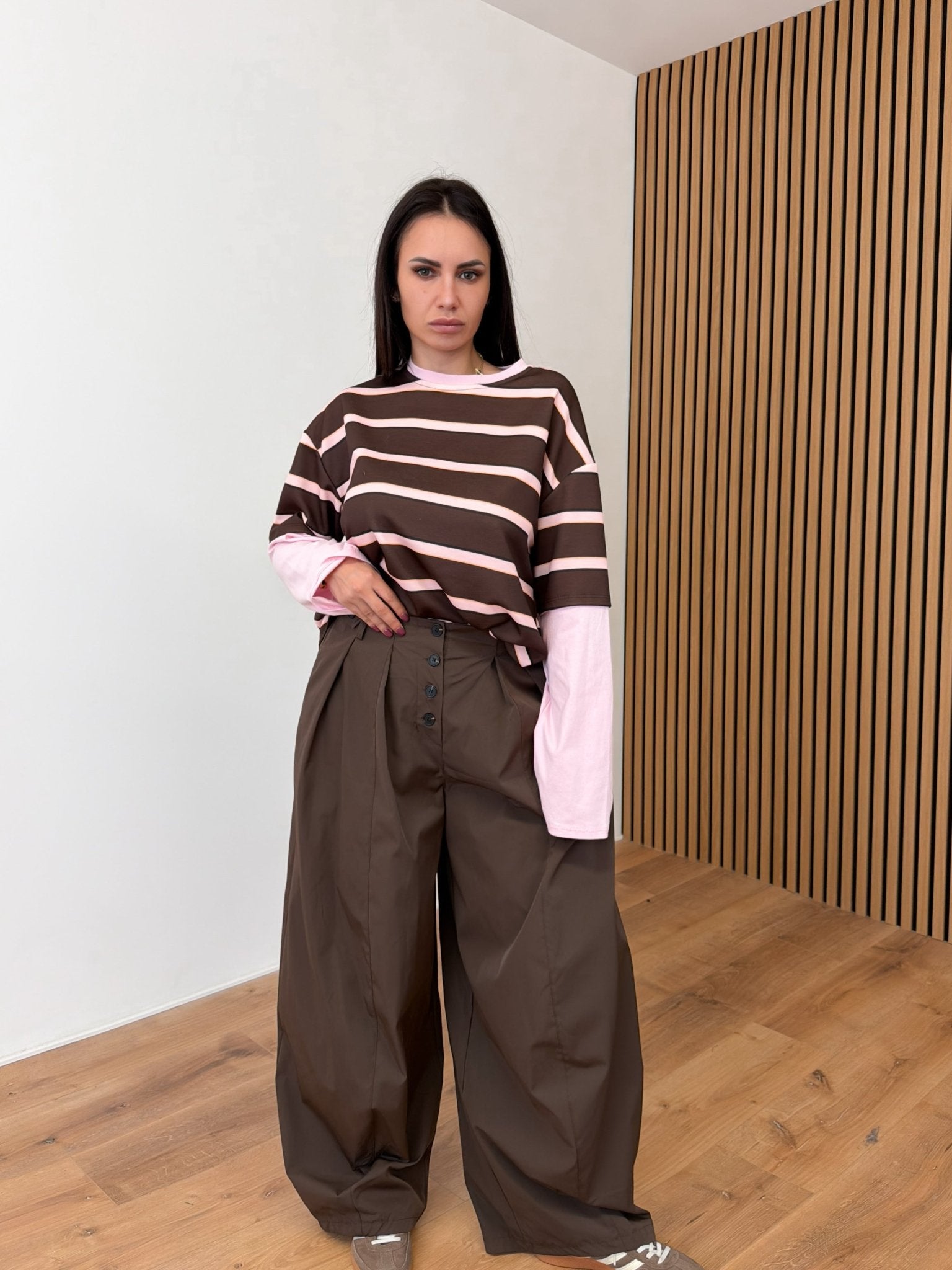 Maglia Skater - Marrone e Rosa - SAINTH