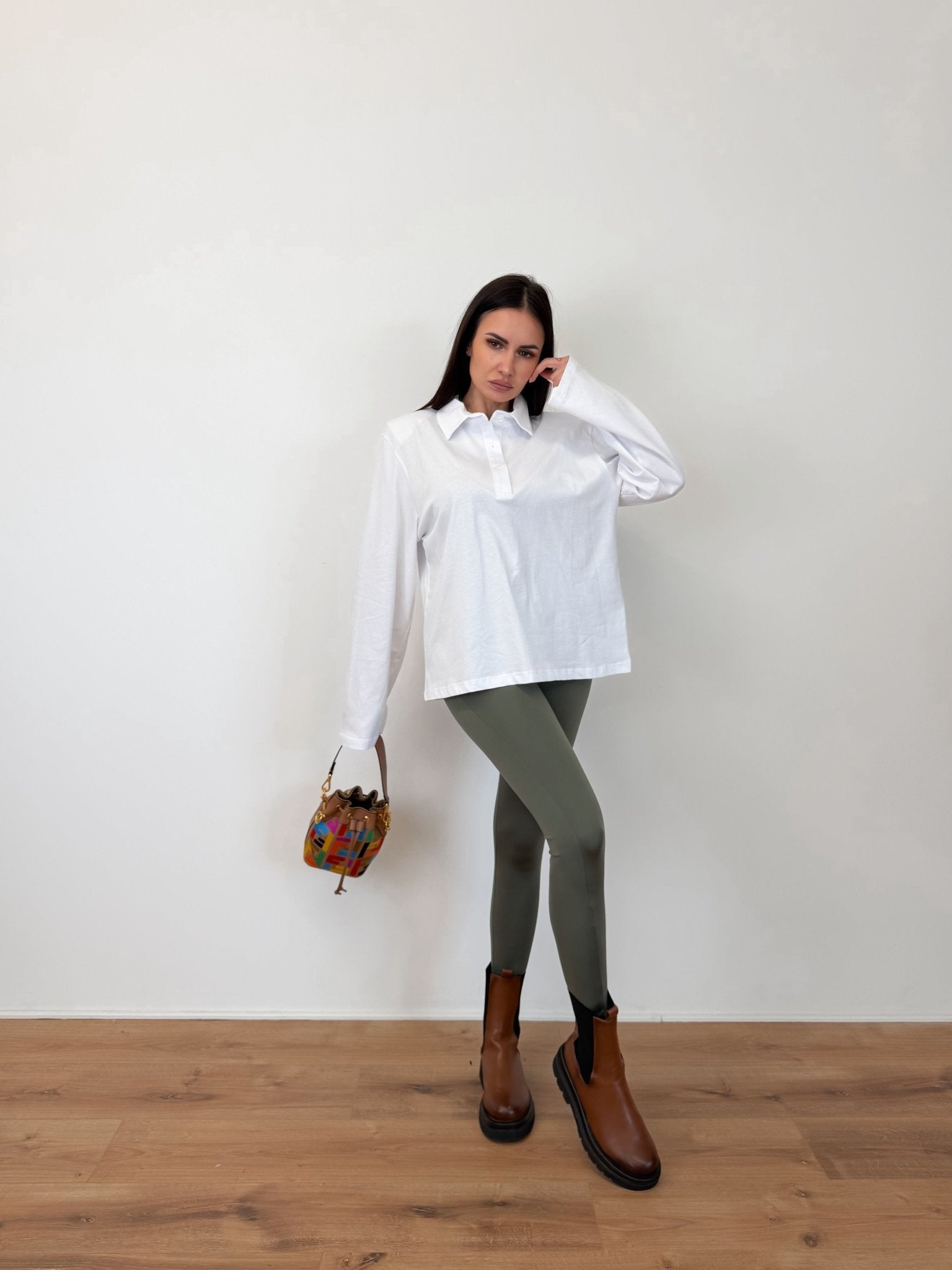 Polo Spalla Imbottita - Bianca - SAINTH