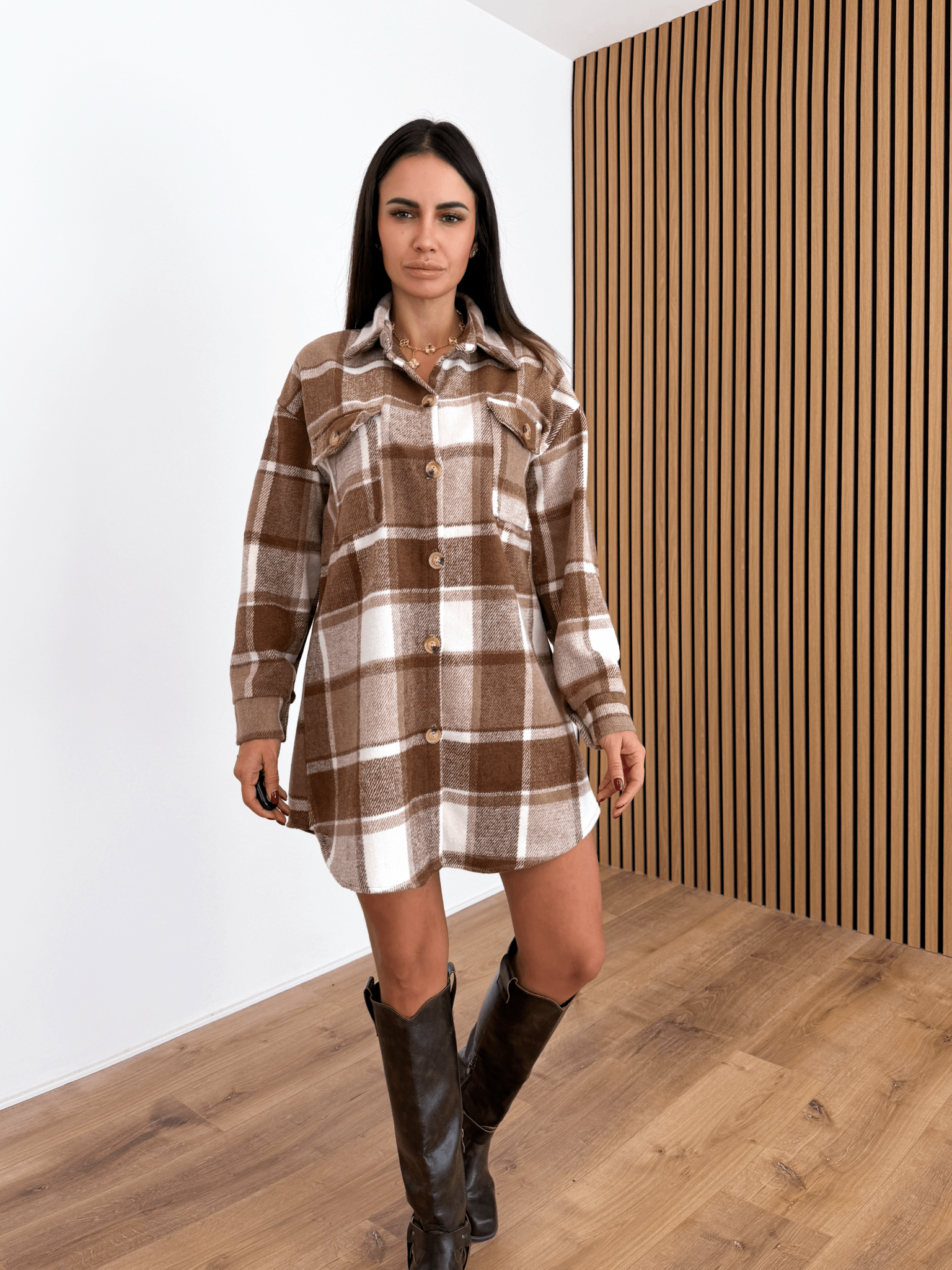 Maxi Camicia Long - Camel - SAINTH
