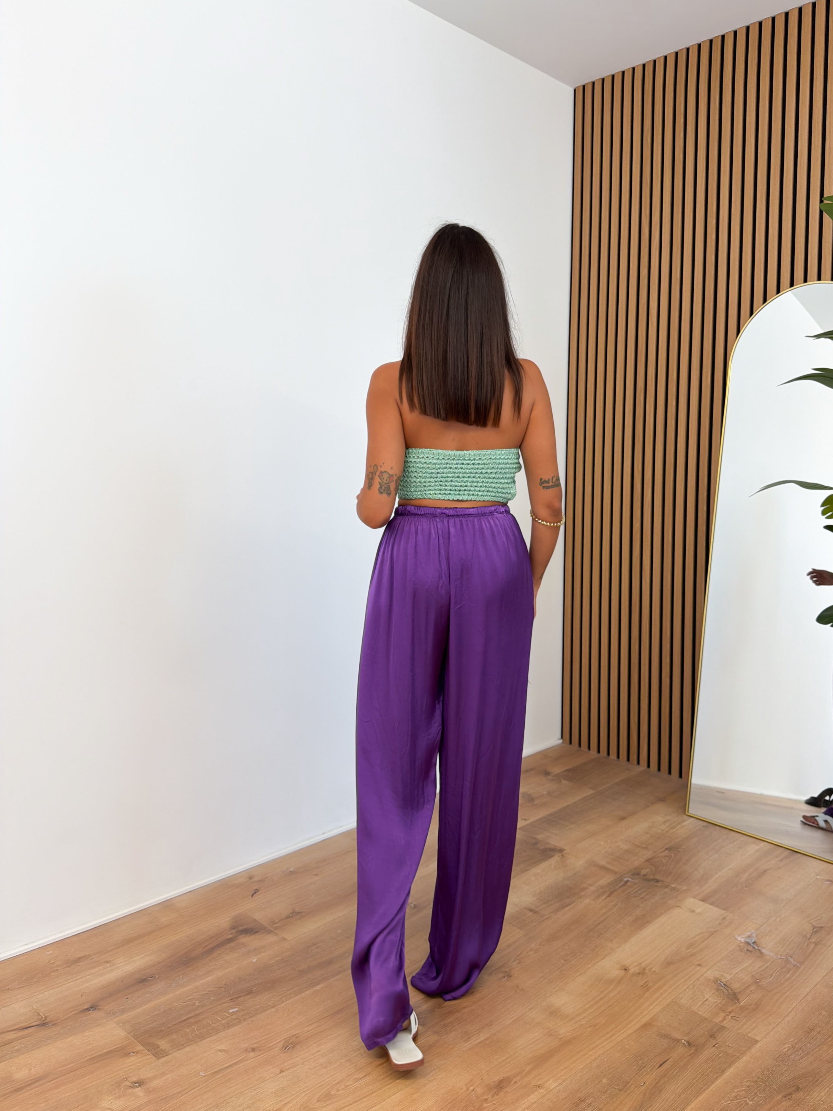Top Metallic - Acquamarina