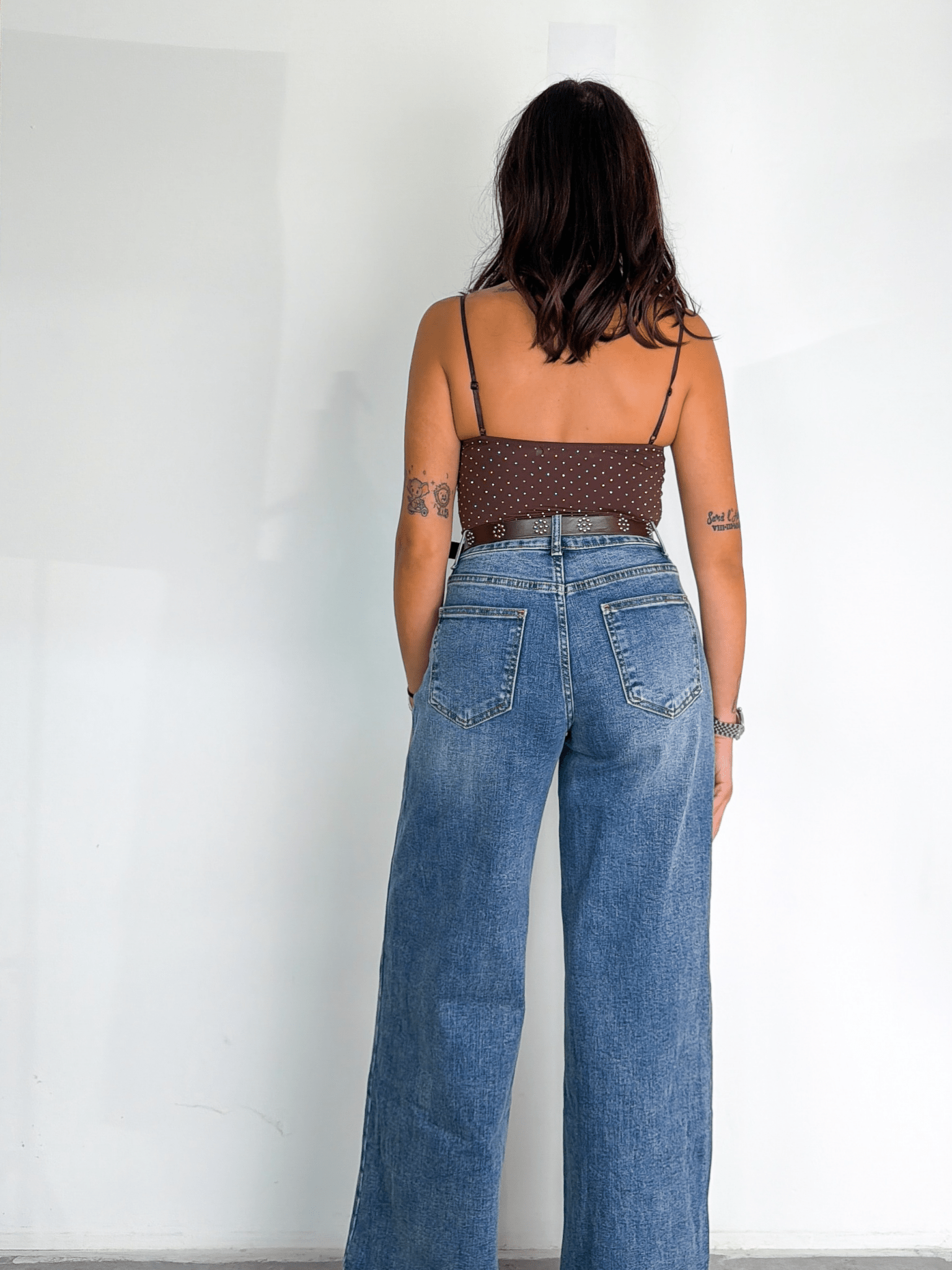 Jeans + Cintura Browm - Denim - SAINTH