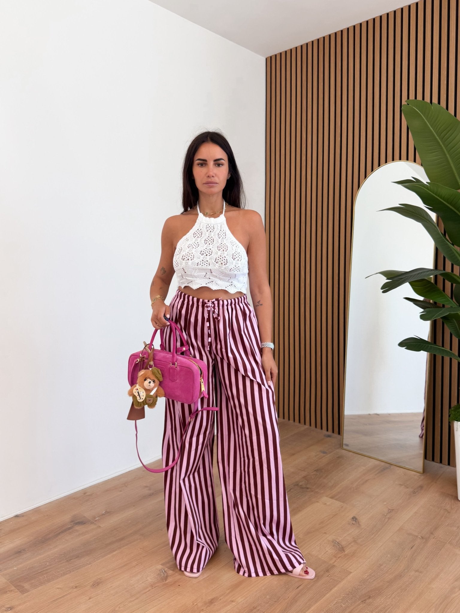Pantalone Rigato - Marrone e Rosa - SAINTH