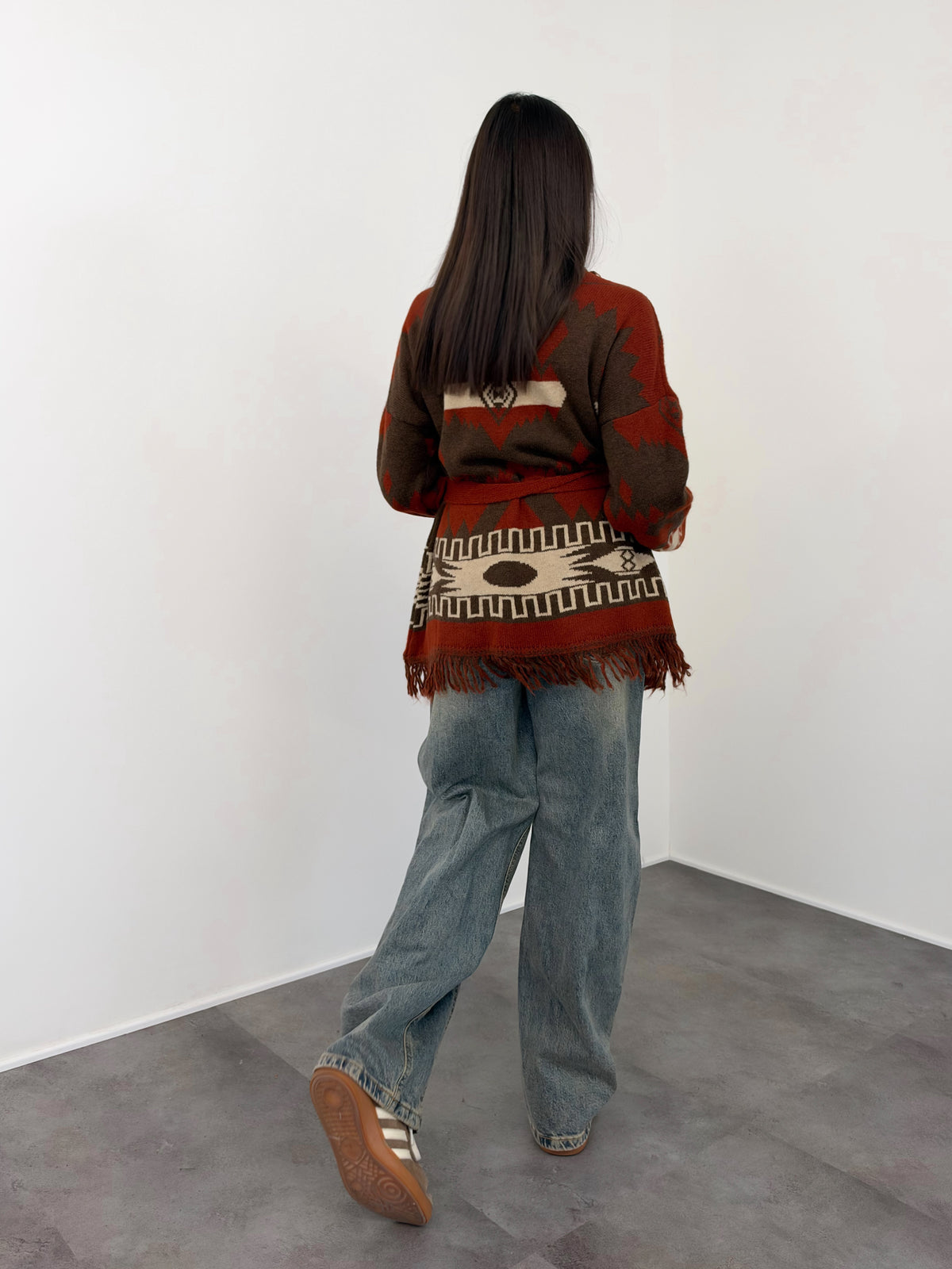 Cardigan Triangle - Coccio Marrone