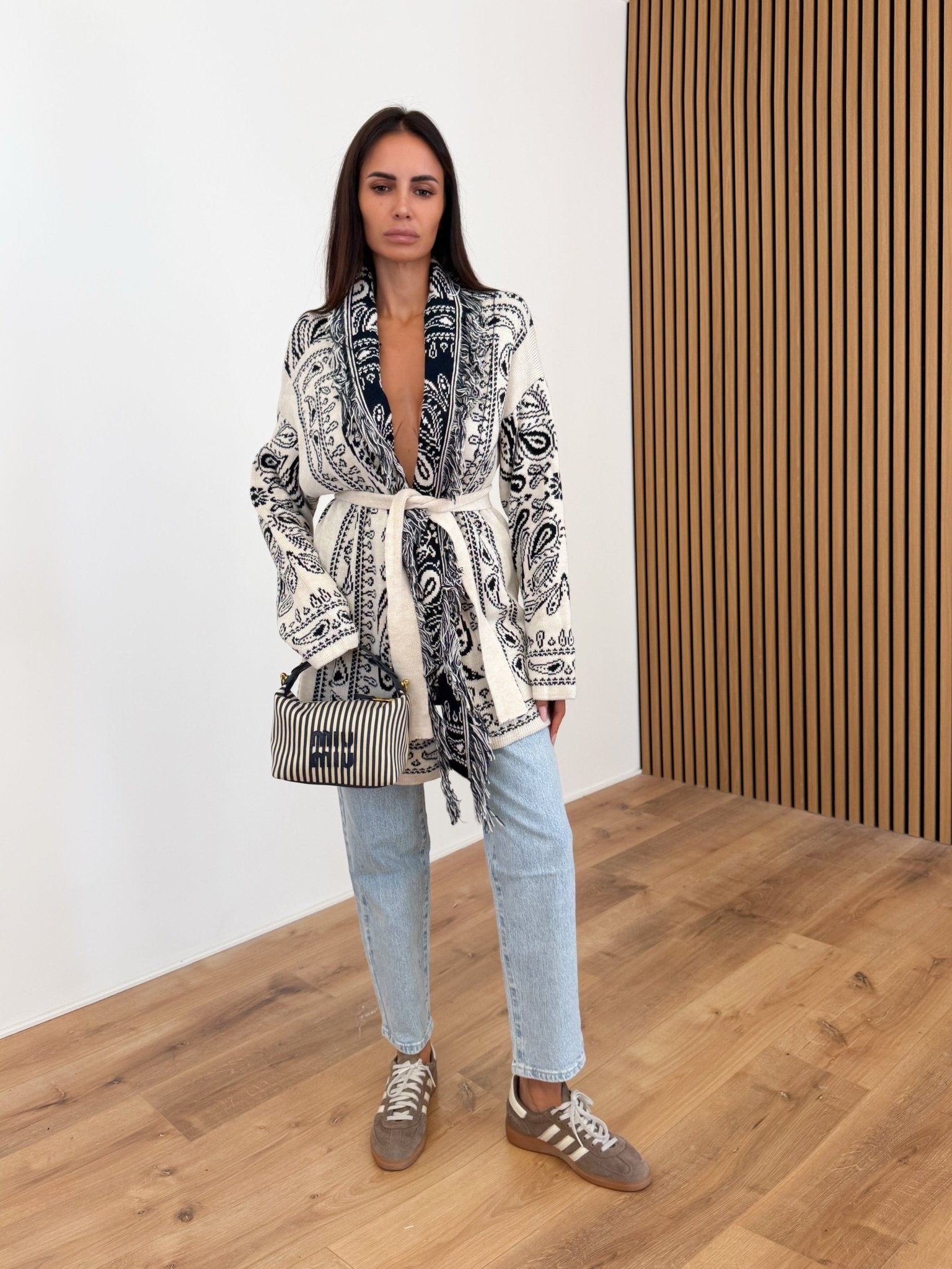 Cardigan Azteco - Panna Blu - SAINTH