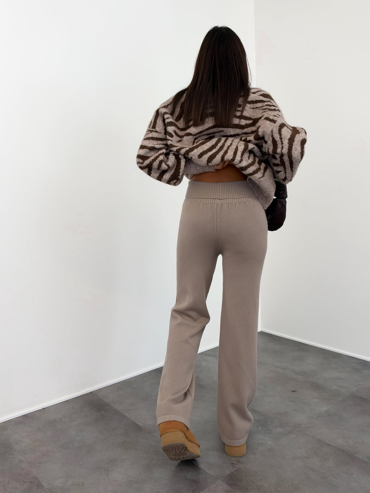 Pantalone In Maglia - Beige