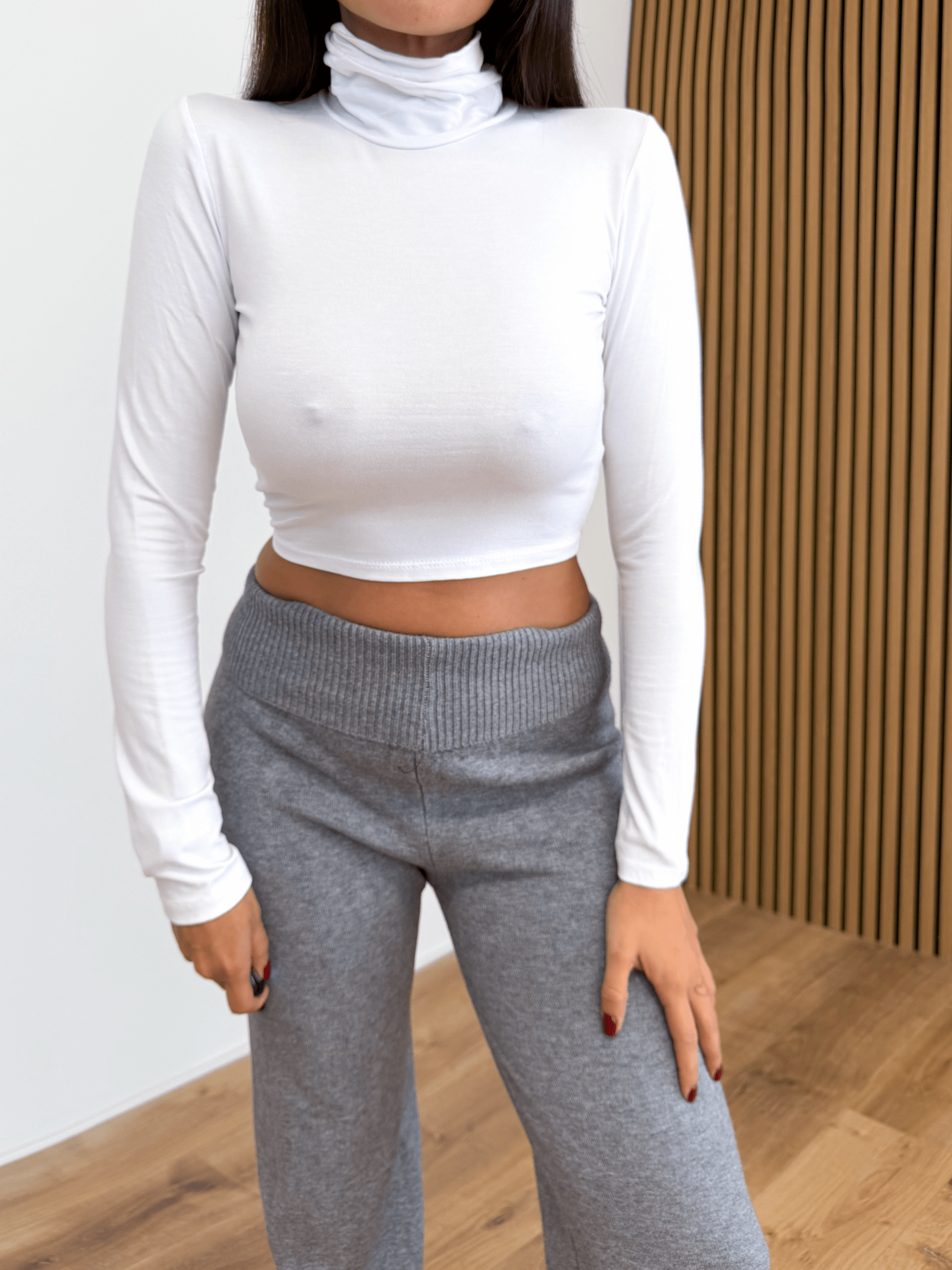 Dolcevita Crop Collo Alto - Bianco - SAINTH