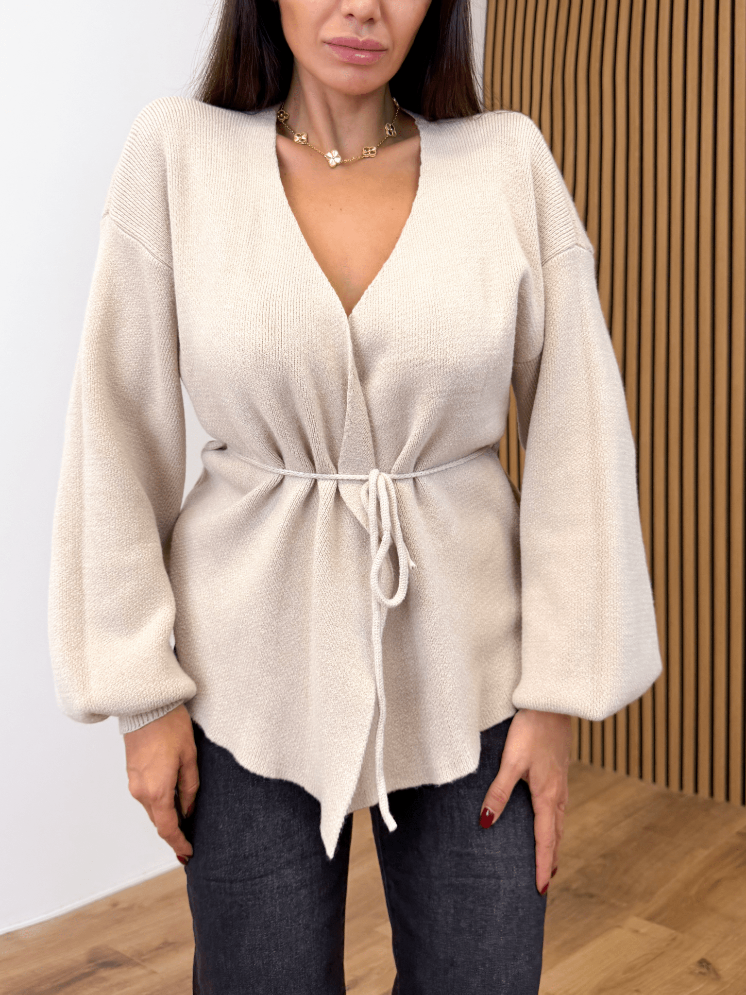 Cardigan Haven - Beige - SAINTH