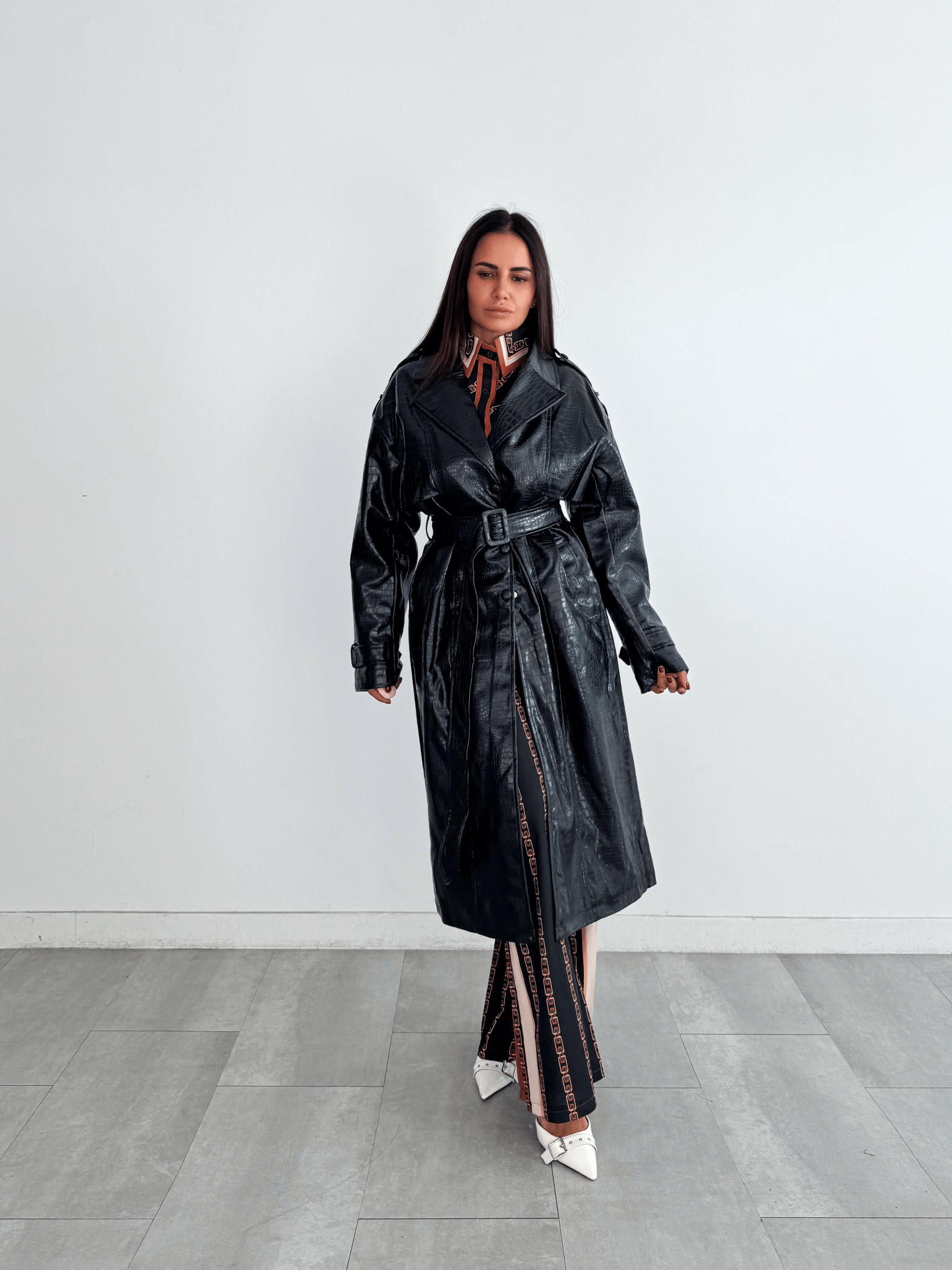 Trench Ecopelle Kobra - Nero - SAINTH